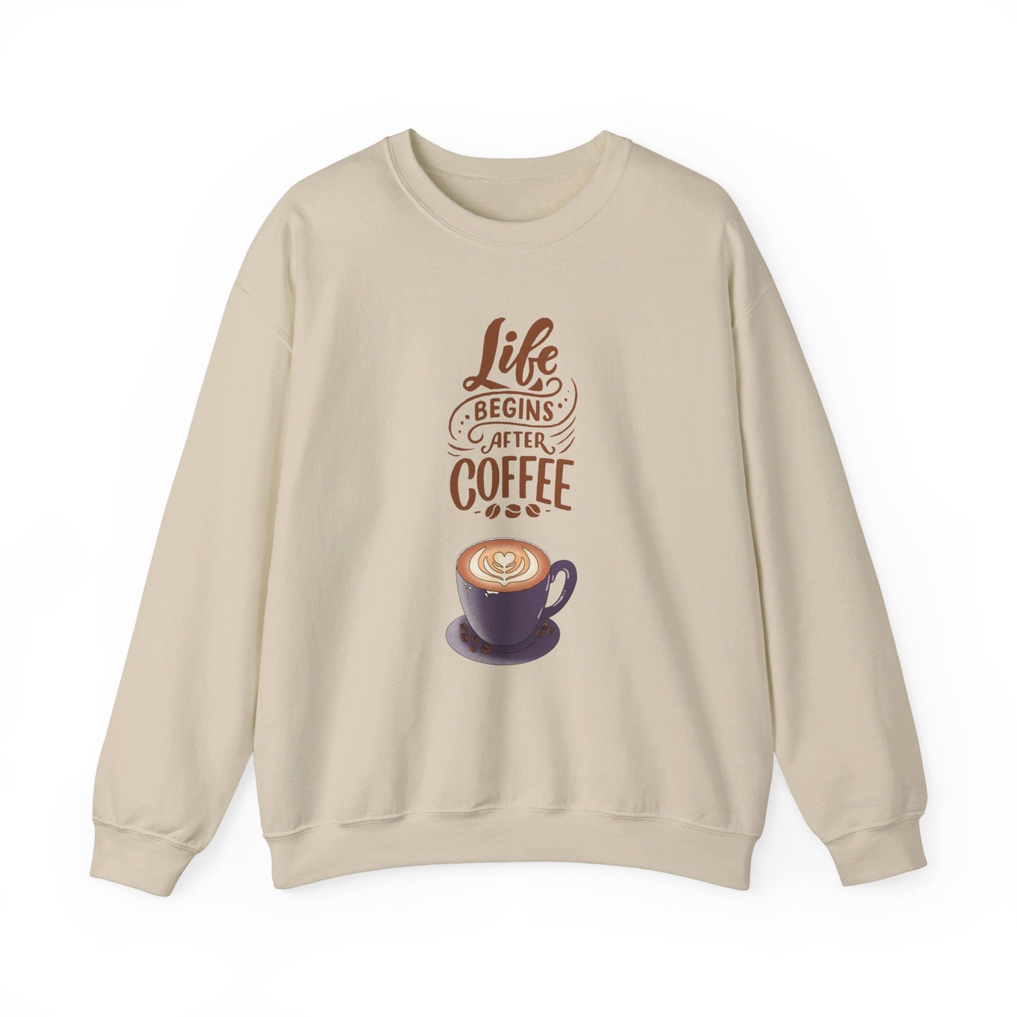 Life Begins After Coffee Unisex Heavy Blend™ Crewneck Sweatshirt