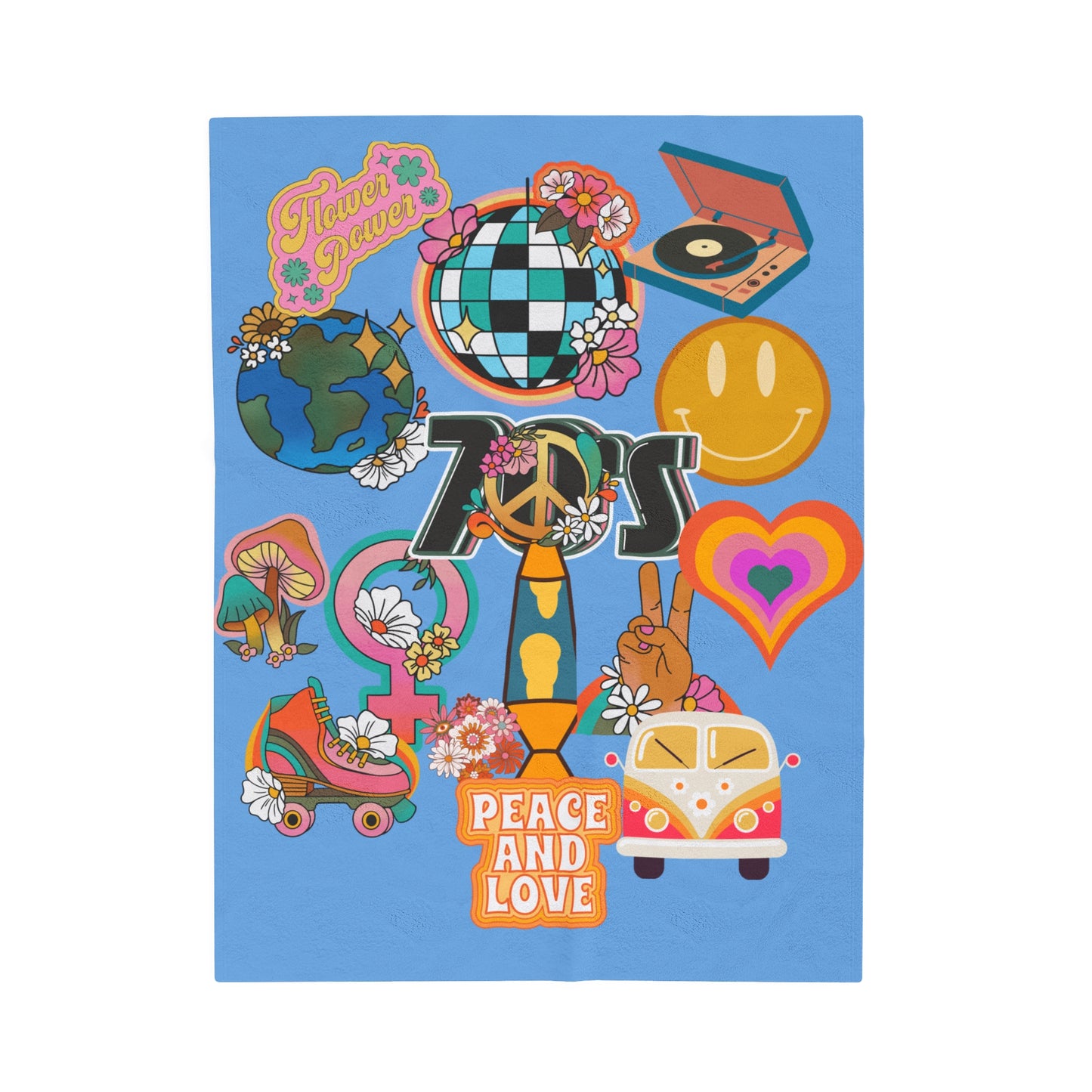 The 70’s Velveteen Plush Blanket