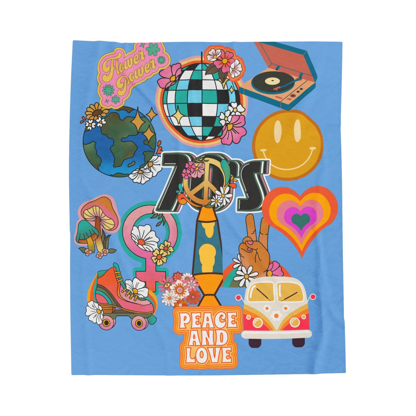 The 70’s Velveteen Plush Blanket