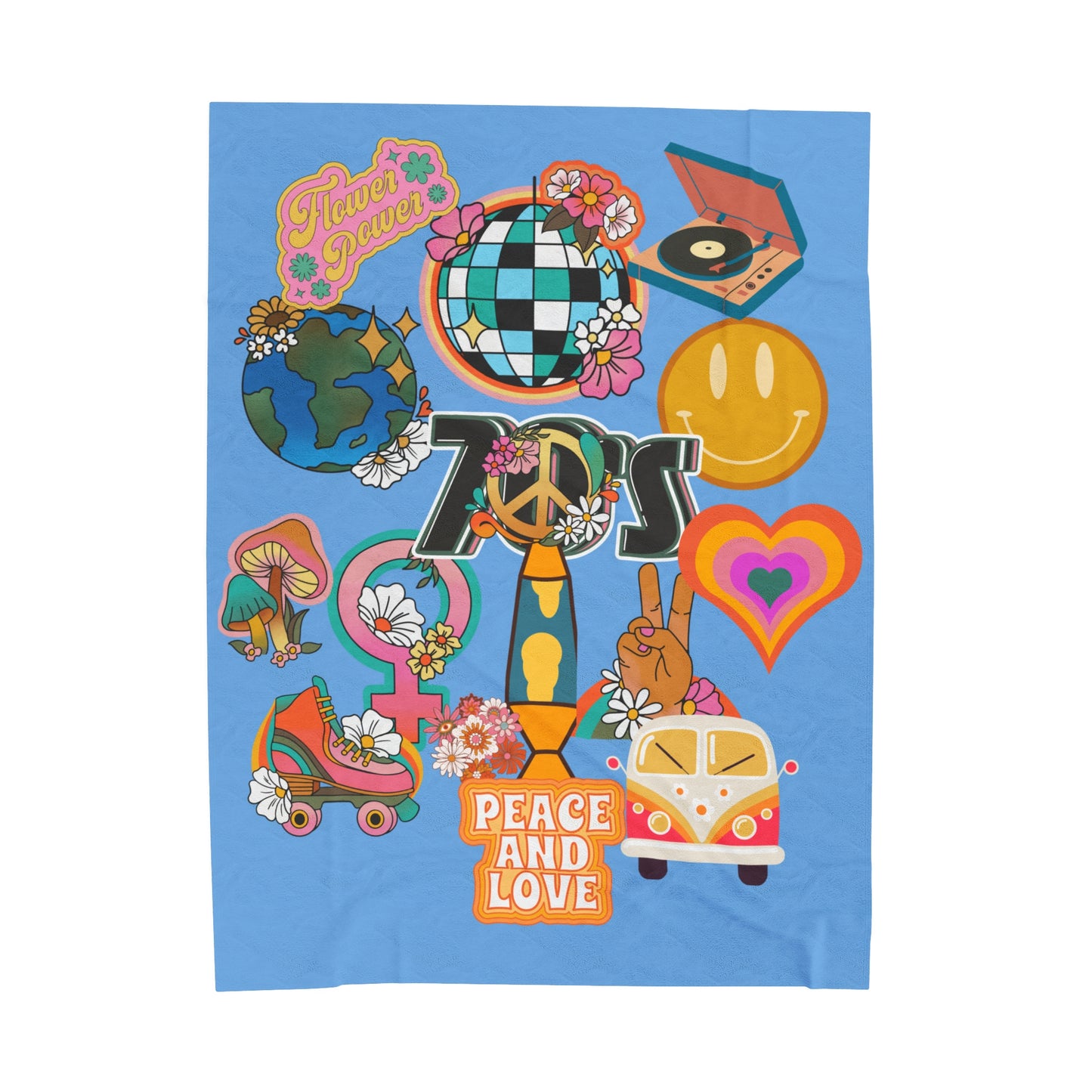 The 70’s Velveteen Plush Blanket
