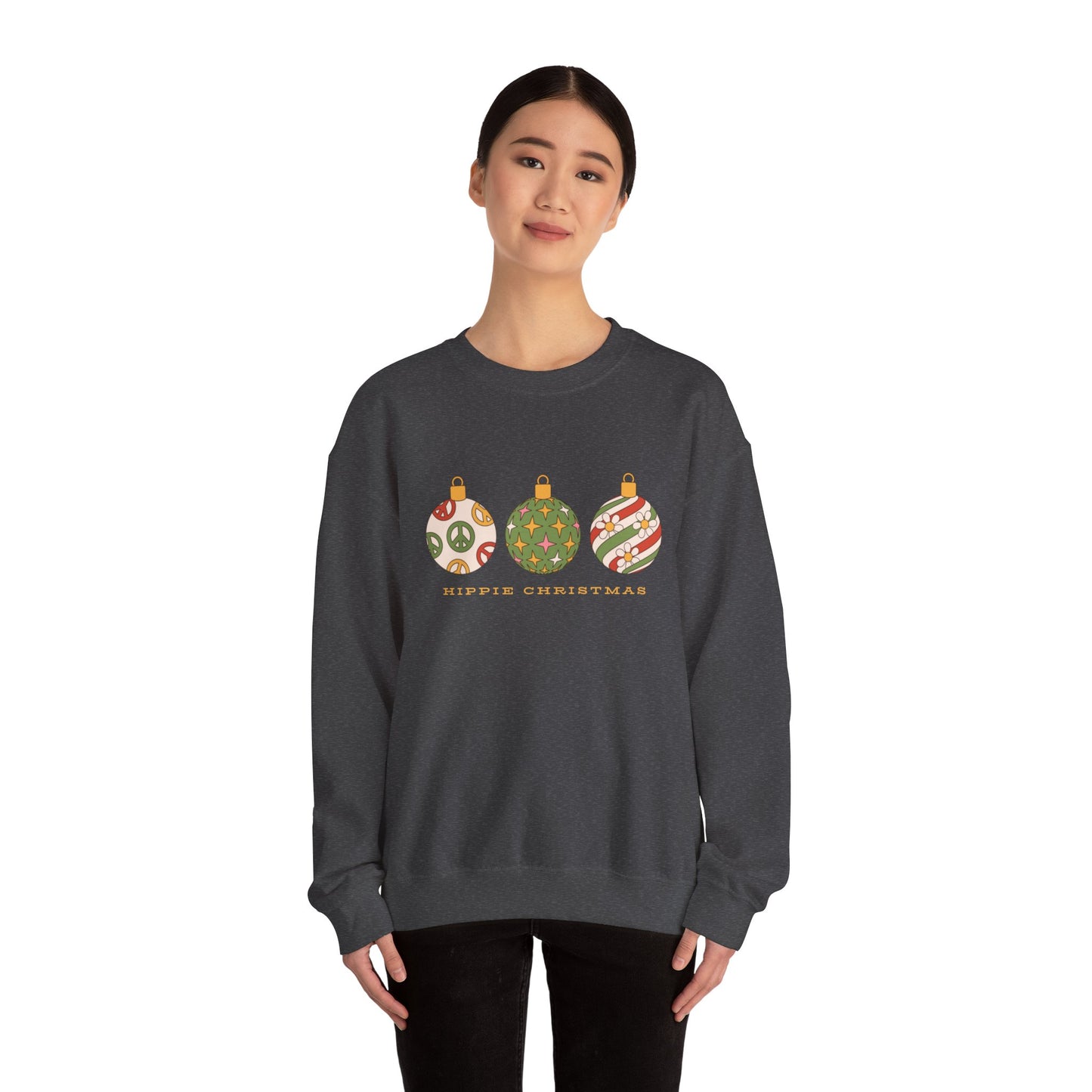 Hippie Christmas Unisex Heavy Blend™ Crewneck Sweatshirt