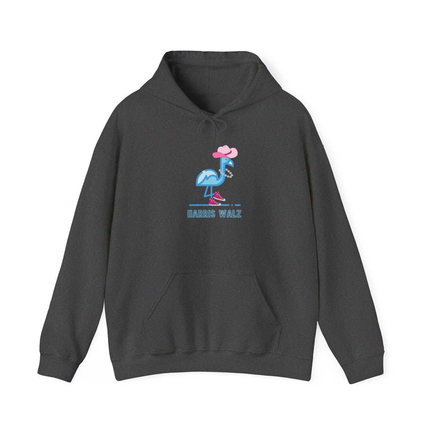 Harris Walz Blue Flamingo Unisex Heavy Blend™ Hooded Sweatshirt