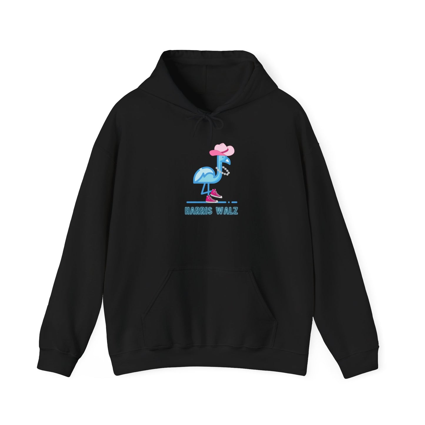 Harris Walz Blue Flamingo Unisex Heavy Blend™ Hooded Sweatshirt