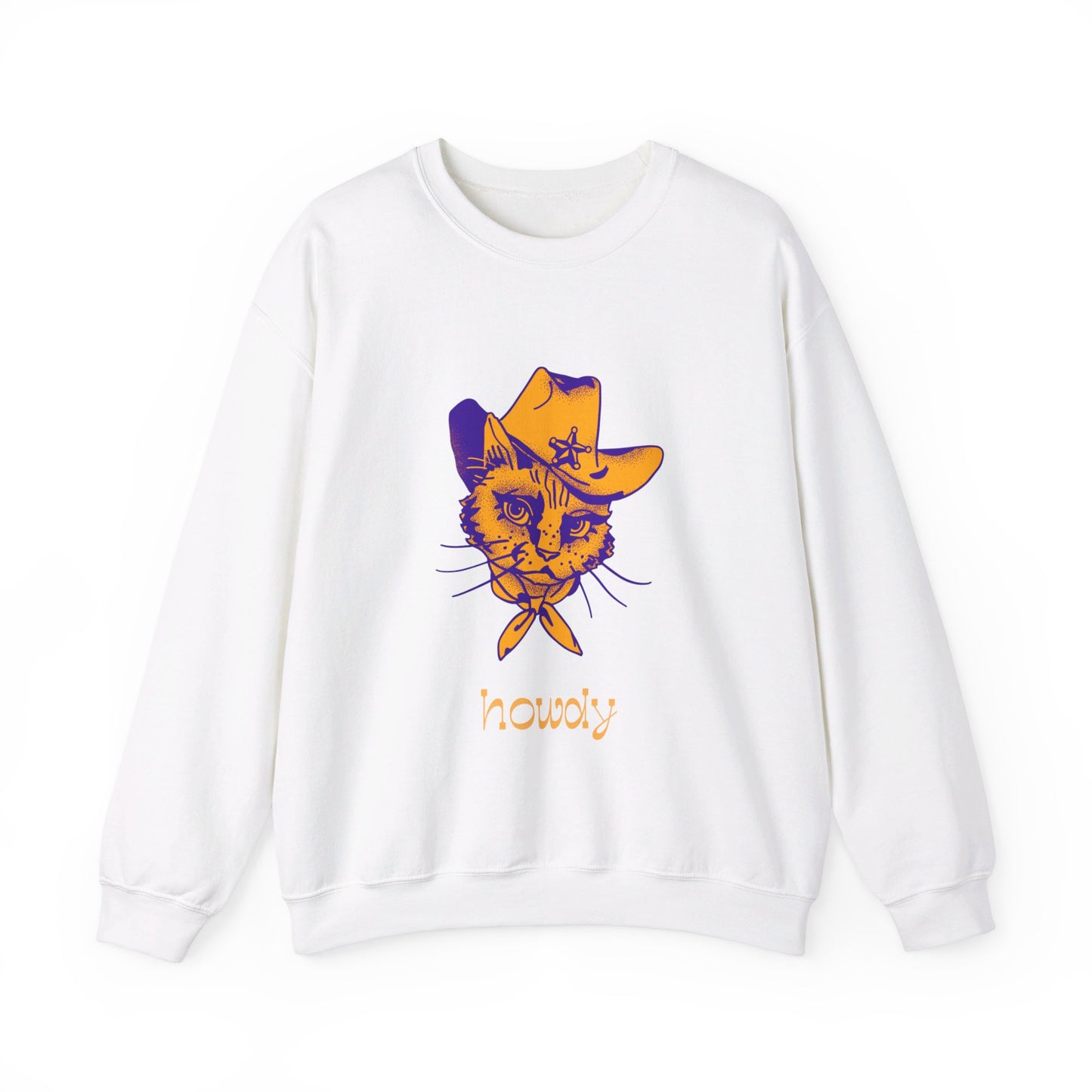 Howdy Cat Unisex Heavy Blend™ Crewneck Sweatshirt