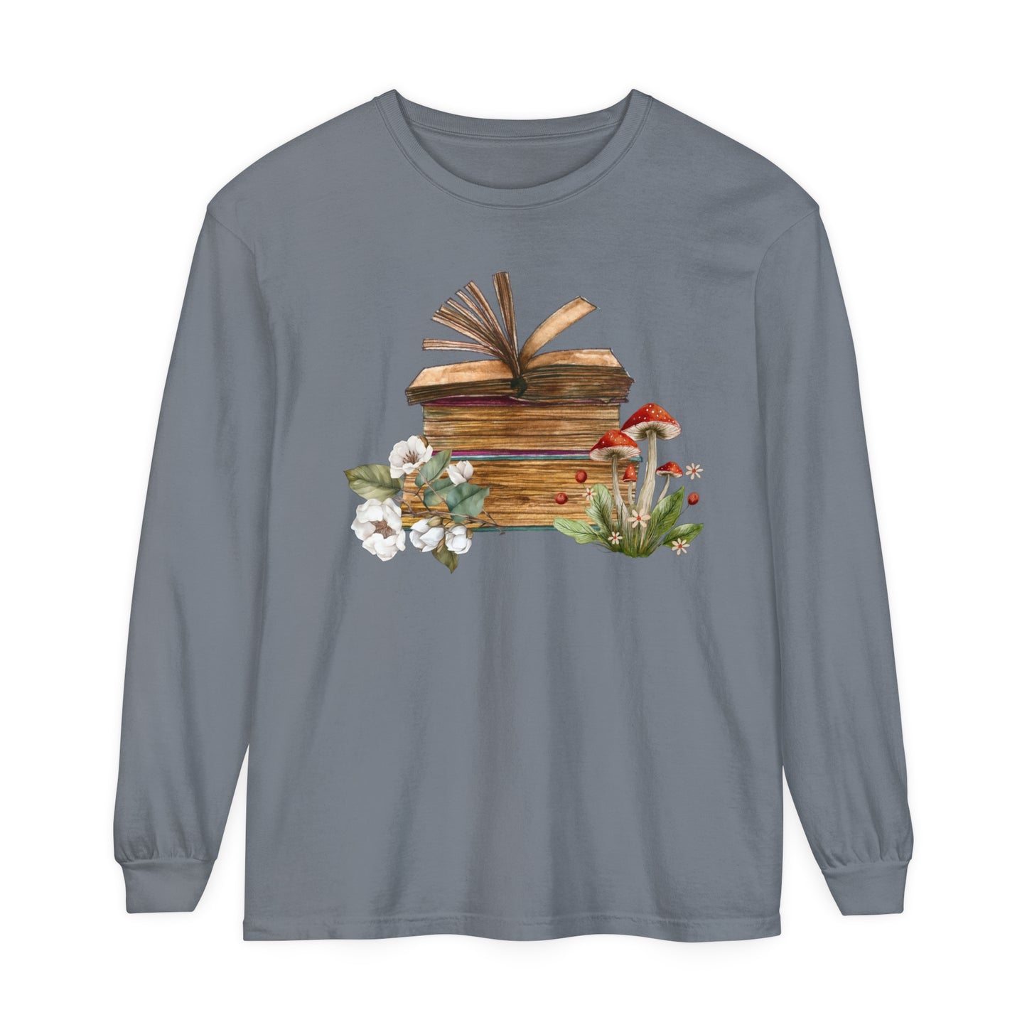 Vintage Books Unisex Garment-dyed Long Sleeve T-Shirt
