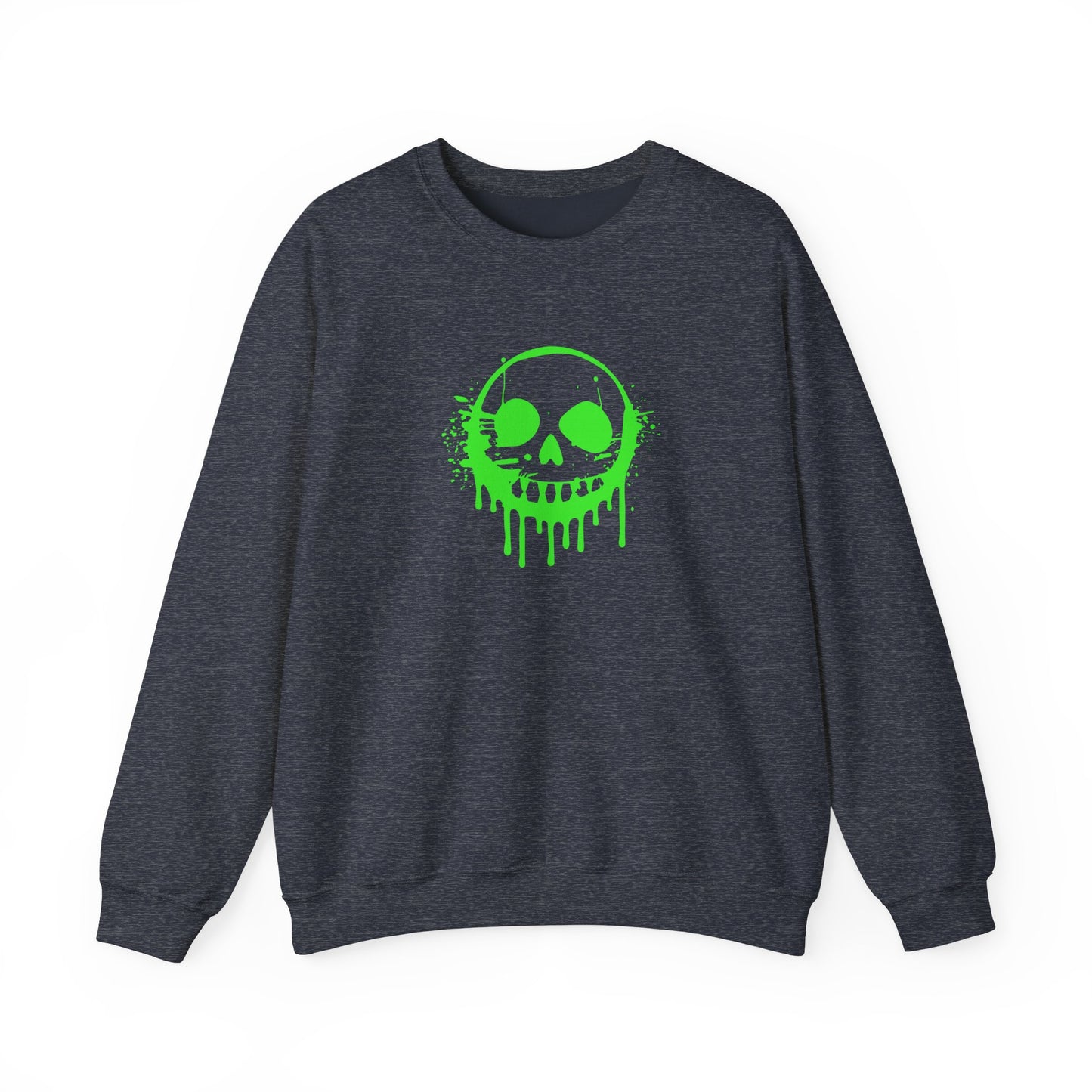 Green Ooze Face Unisex Heavy Blend™ Crewneck Sweatshirt