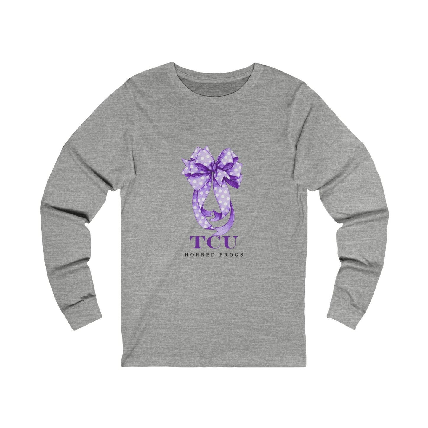 TCU Bow Unisex Jersey Long Sleeve Tee