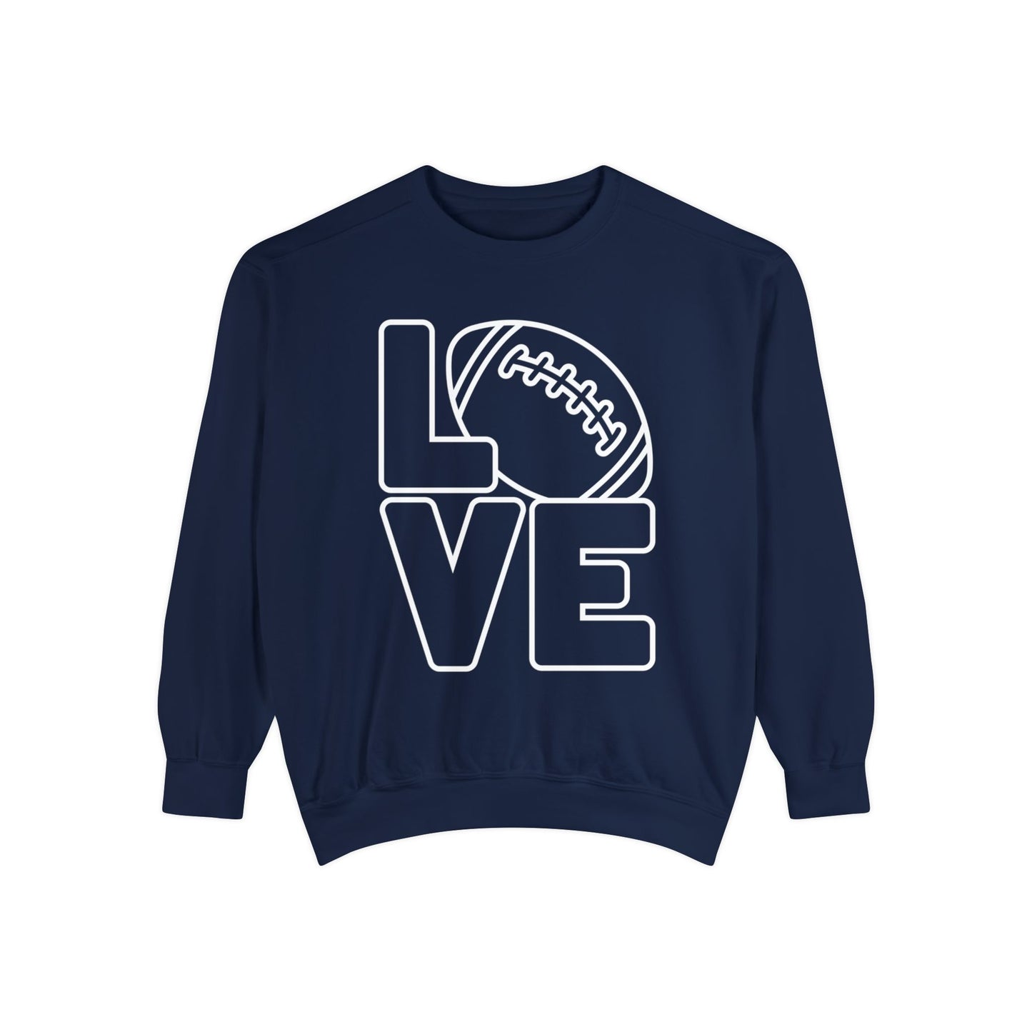 Love Football Ltrs Unisex Garment-Dyed Sweatshirt