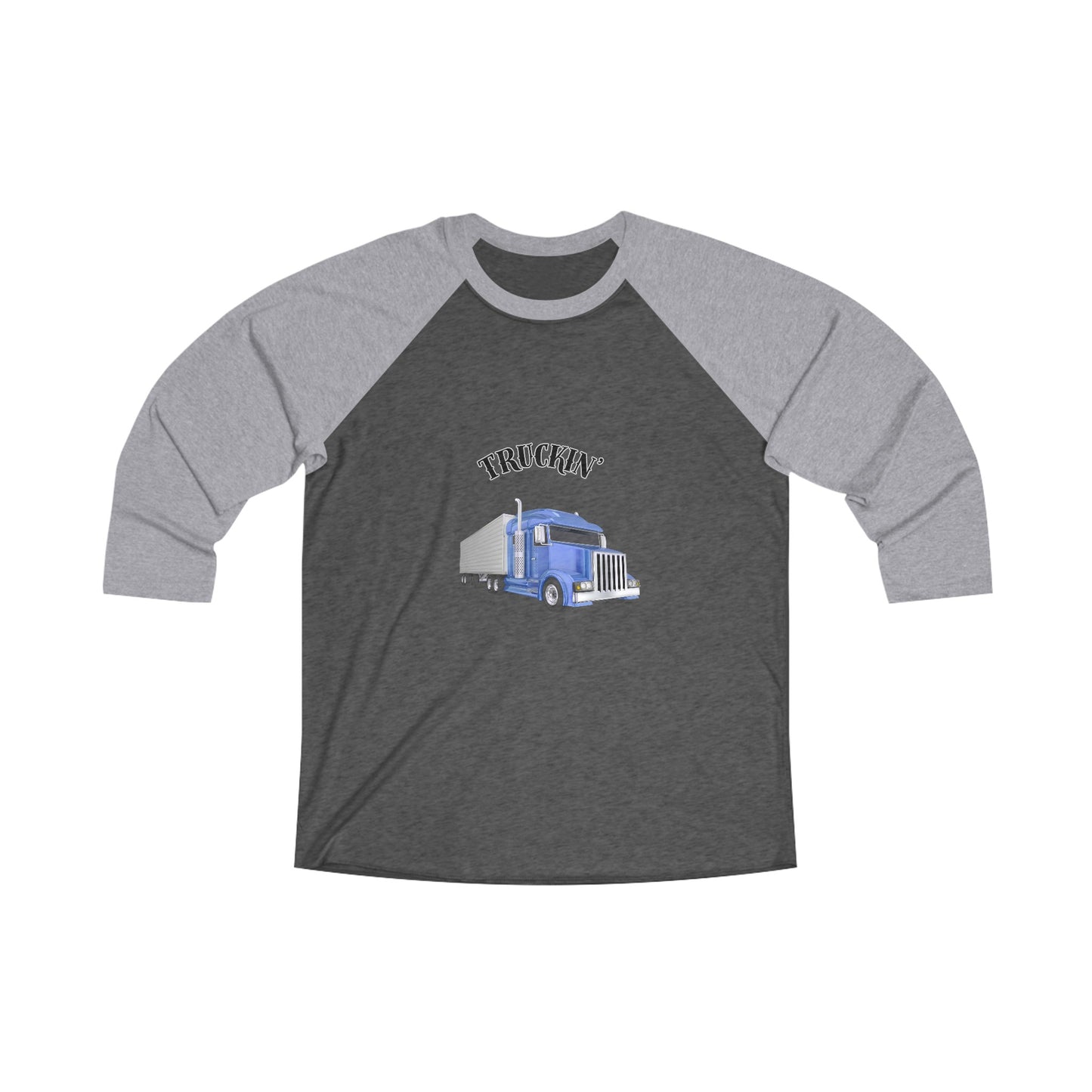 Truckin Truckers Unisex Tri-Blend 3\4 Raglan Tee