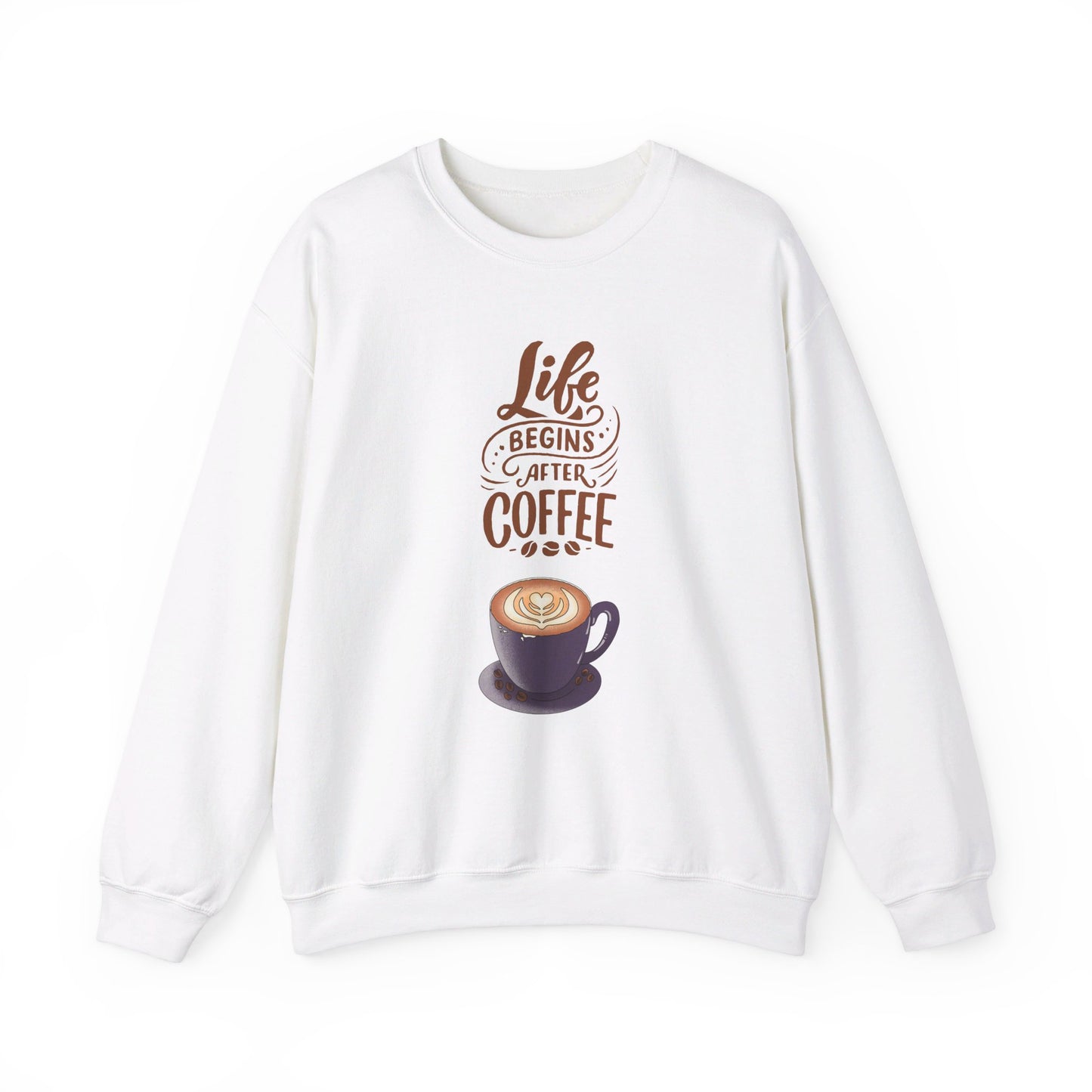 Life Begins After Coffee Unisex Heavy Blend™ Crewneck Sweatshirt