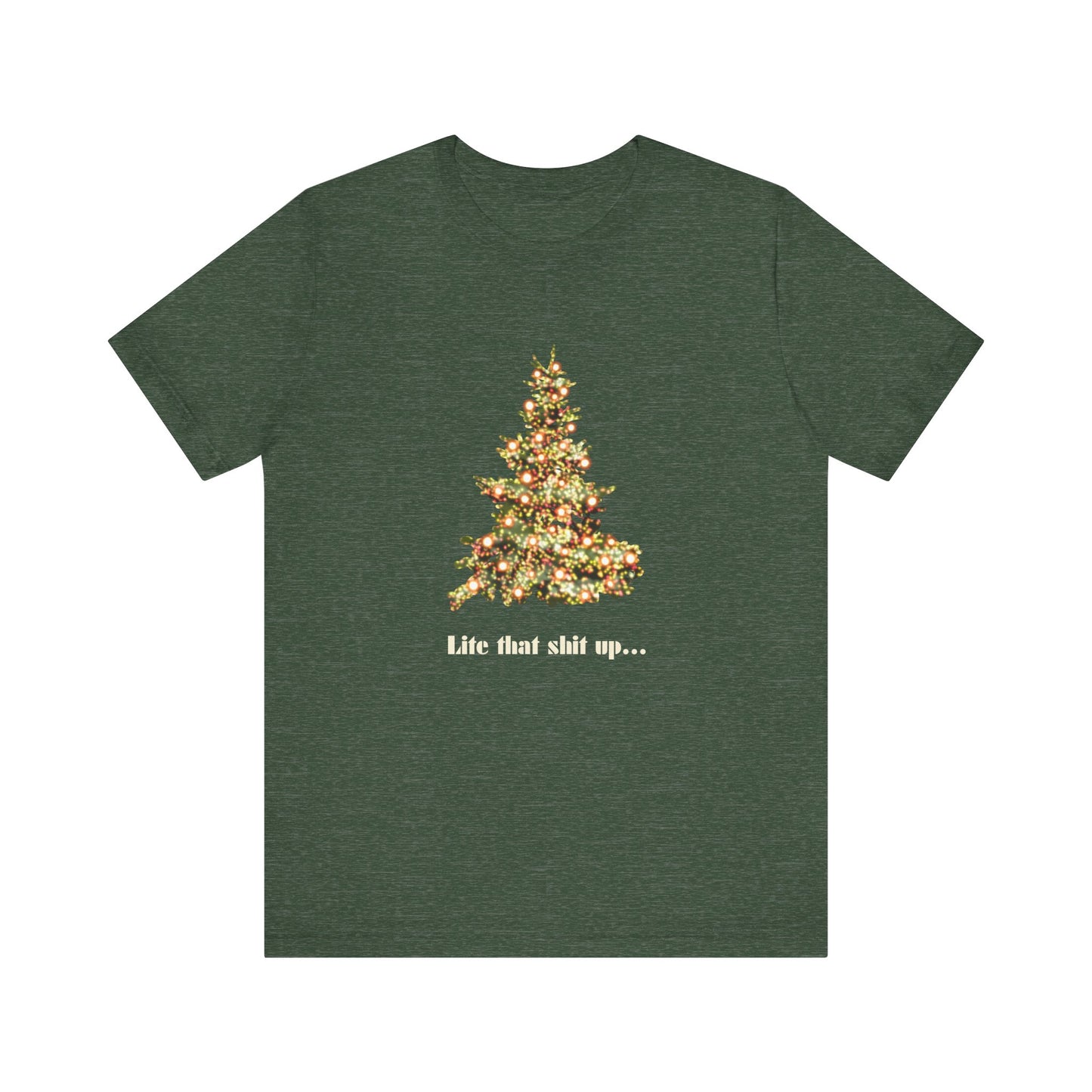 Lite Up Adult Christmas Unisex Jersey Short Sleeve Tee