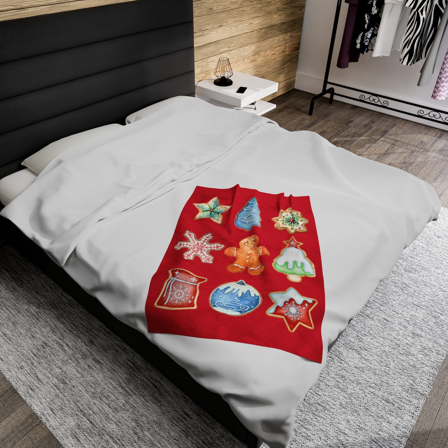 Iced Christmas Velveteen Plush Blanket