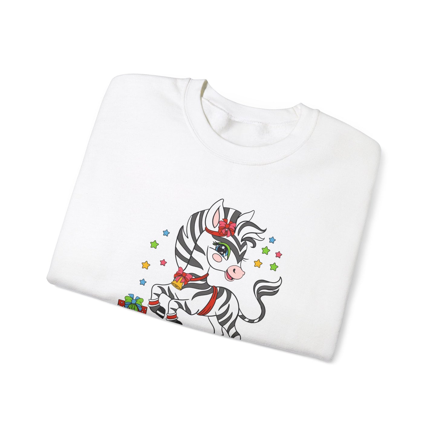 Zebra Christmas Unisex Heavy Blend™ Crewneck Sweatshirt