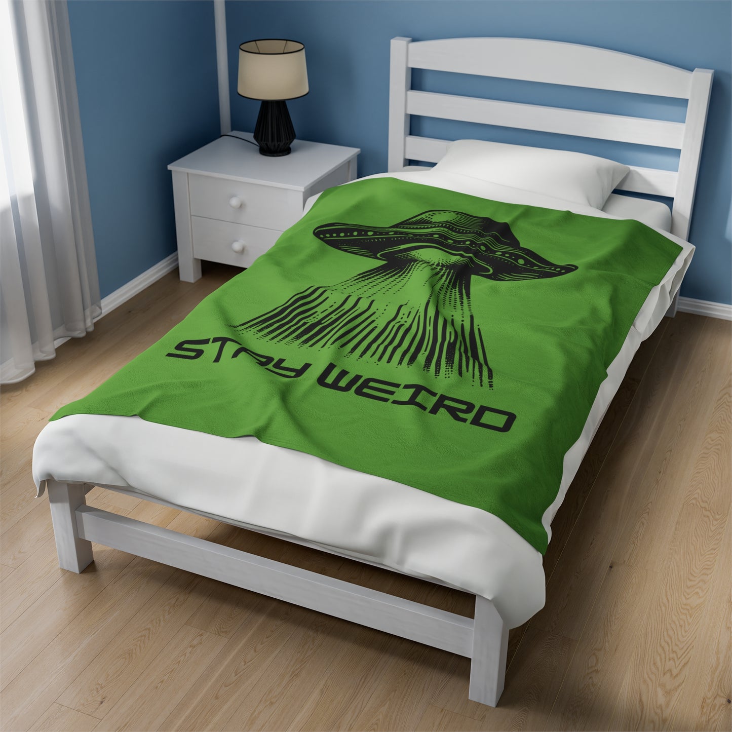 Stay Weird Velveteen Plush Blanket