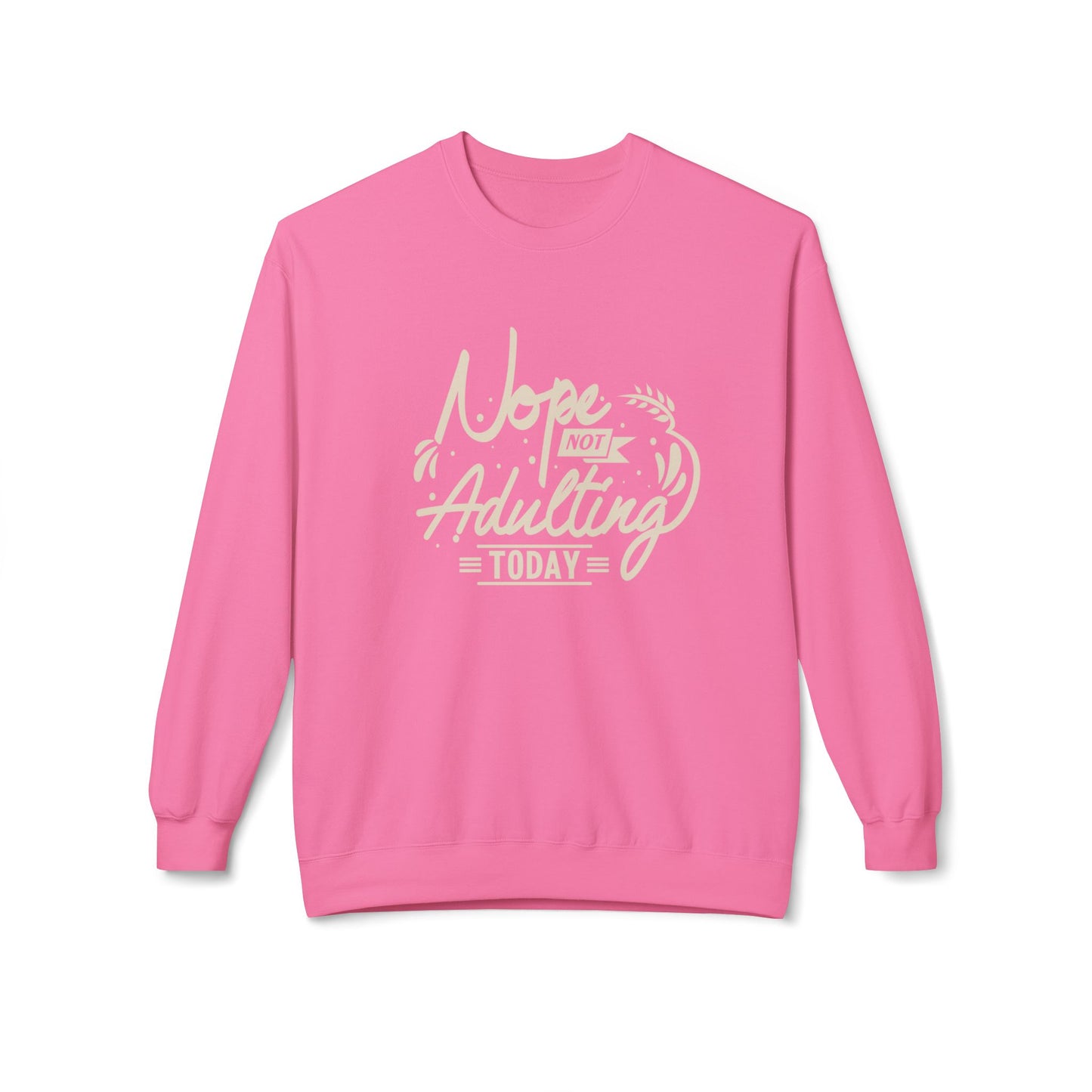 Not Adulting Unisex Midweight Softstyle Fleece Crewneck Sweatshirt