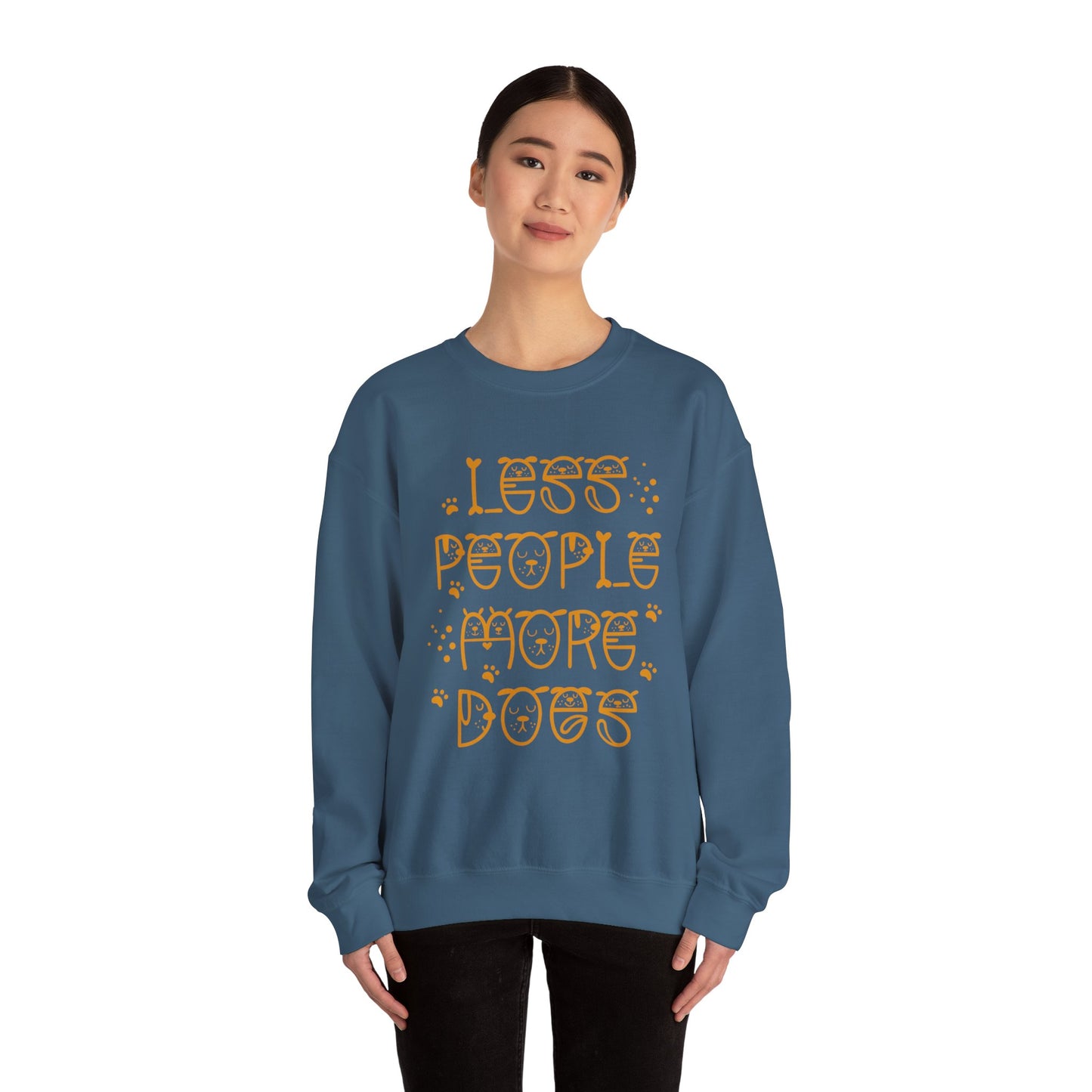 Less People More Dogs Unisex Heavy Blend™ Crewneck Sweatshirt