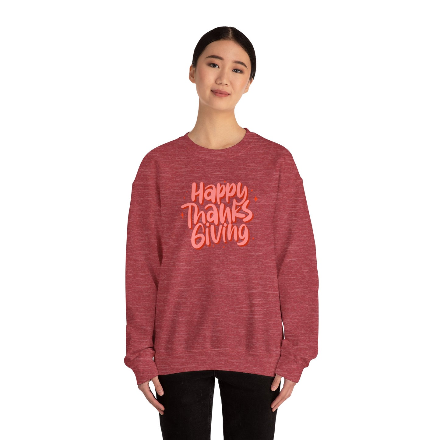 Happy Thanks Unisex Heavy Blend™ Crewneck Sweatshirt