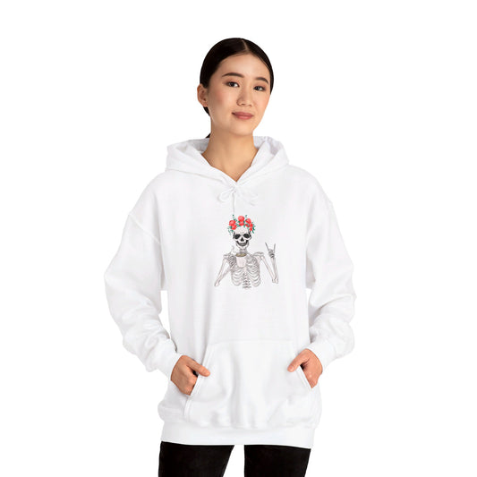 Frida Bones Coffee Unisex Heavy Blend™ Hooded Sweatshirt