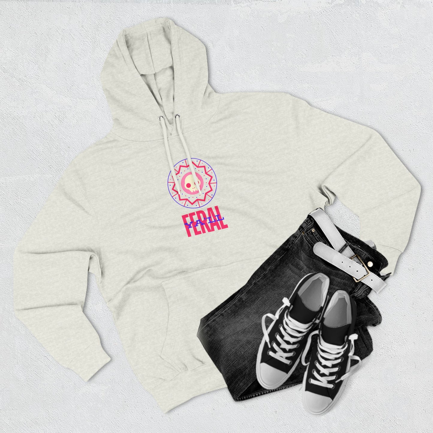 Feral Three-Panel Fleece Hoodie