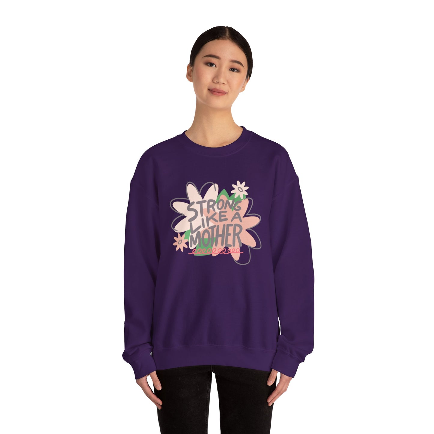 Strong Like a Mother Unisex Heavy Blend™ Crewneck Sweatshirt