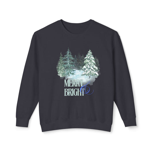 Merry & Bright Unisex Lightweight Crewneck Sweatshirt