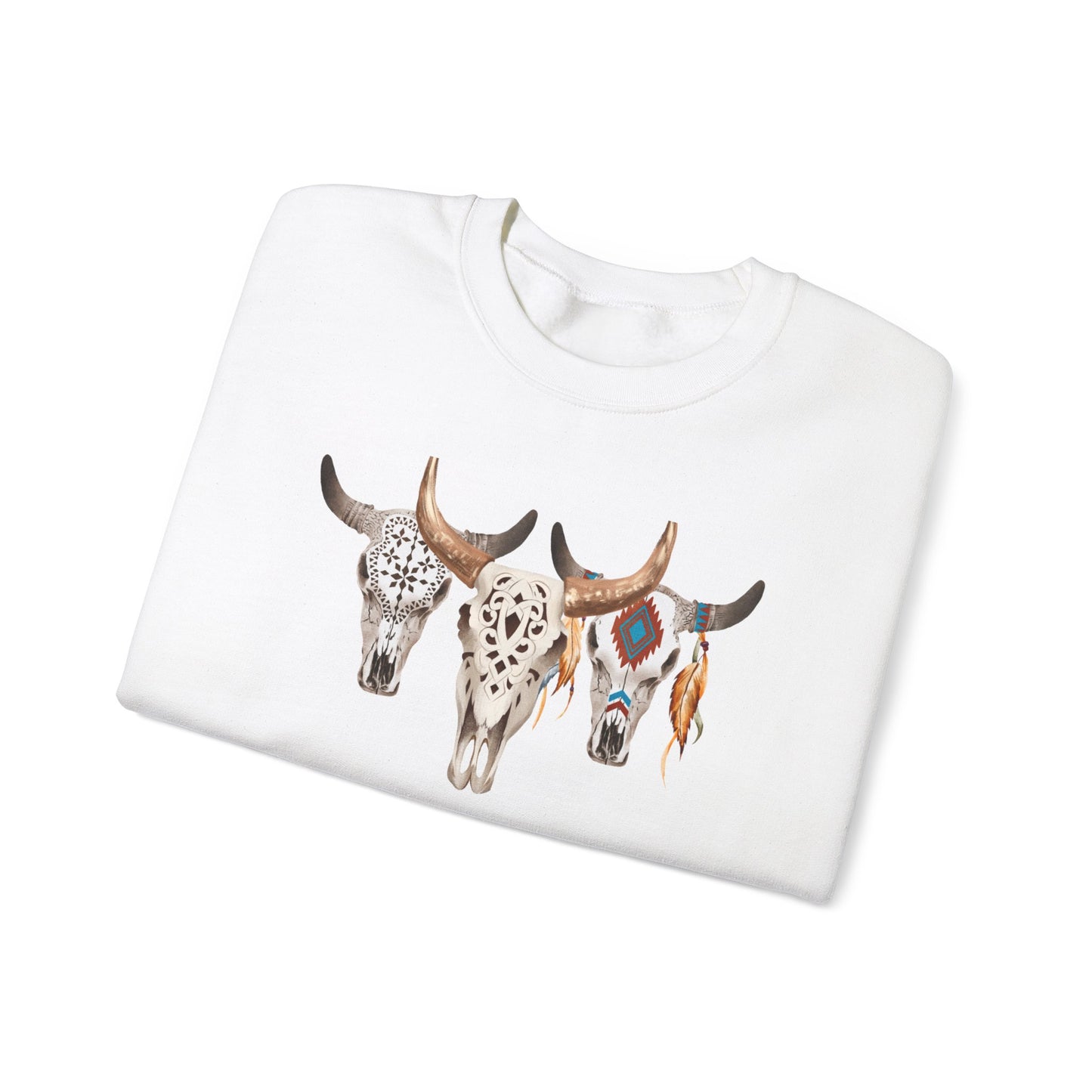 Bull Headed Trio Unisex Heavy Blend™ Crewneck Sweatshirt