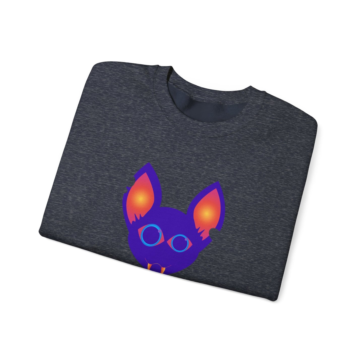 Purple Kitty Unisex Heavy Blend™ Crewneck Sweatshirt