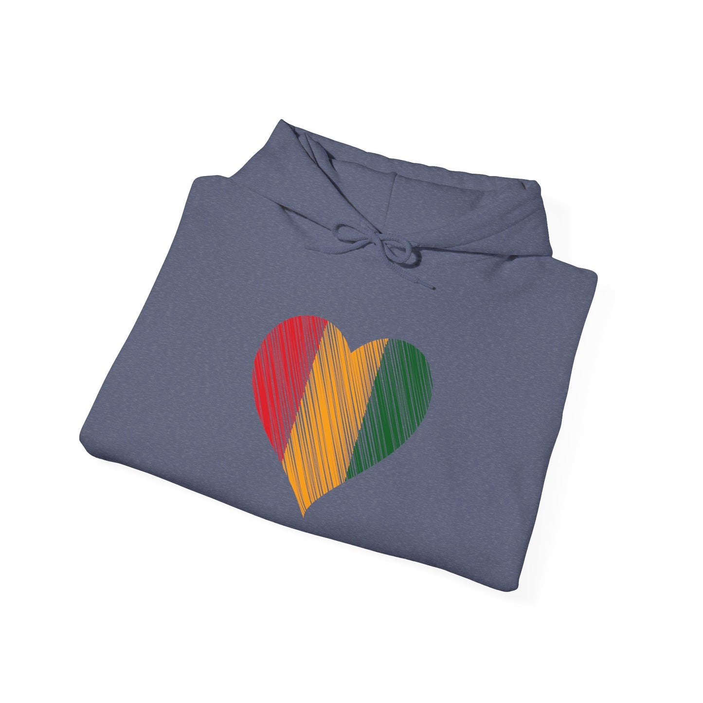 Rasta Heart Unisex Heavy Blend™ Hooded Sweatshirt