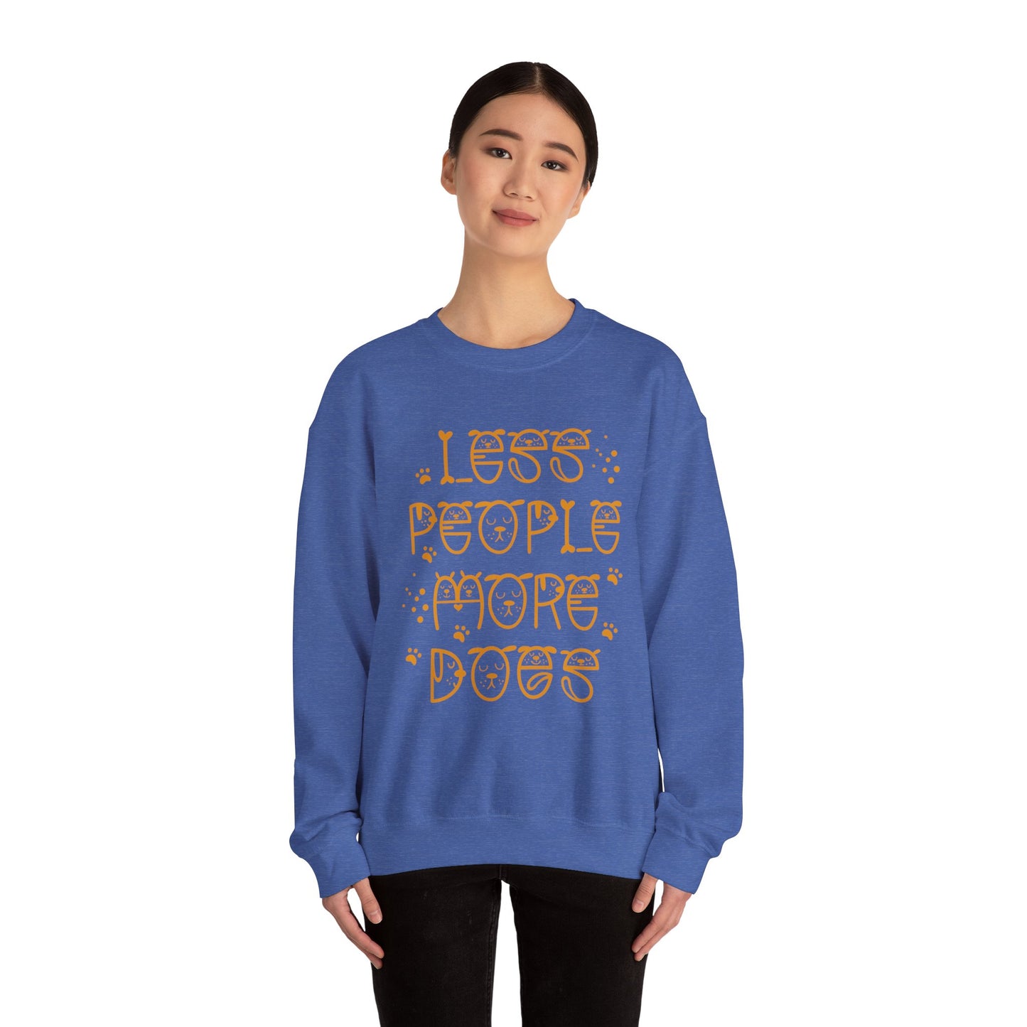 Less People More Dogs Unisex Heavy Blend™ Crewneck Sweatshirt