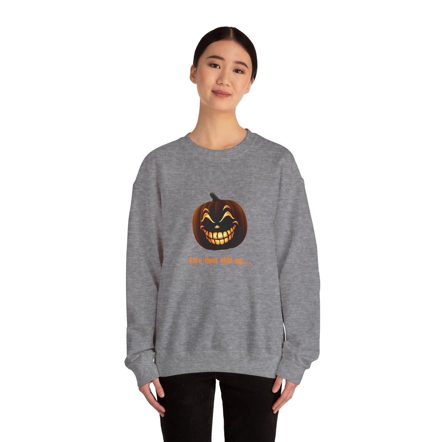 Lite That Shit Up Halloween Adult Unisex Heavy Blend™ Crewneck Sweatshirt