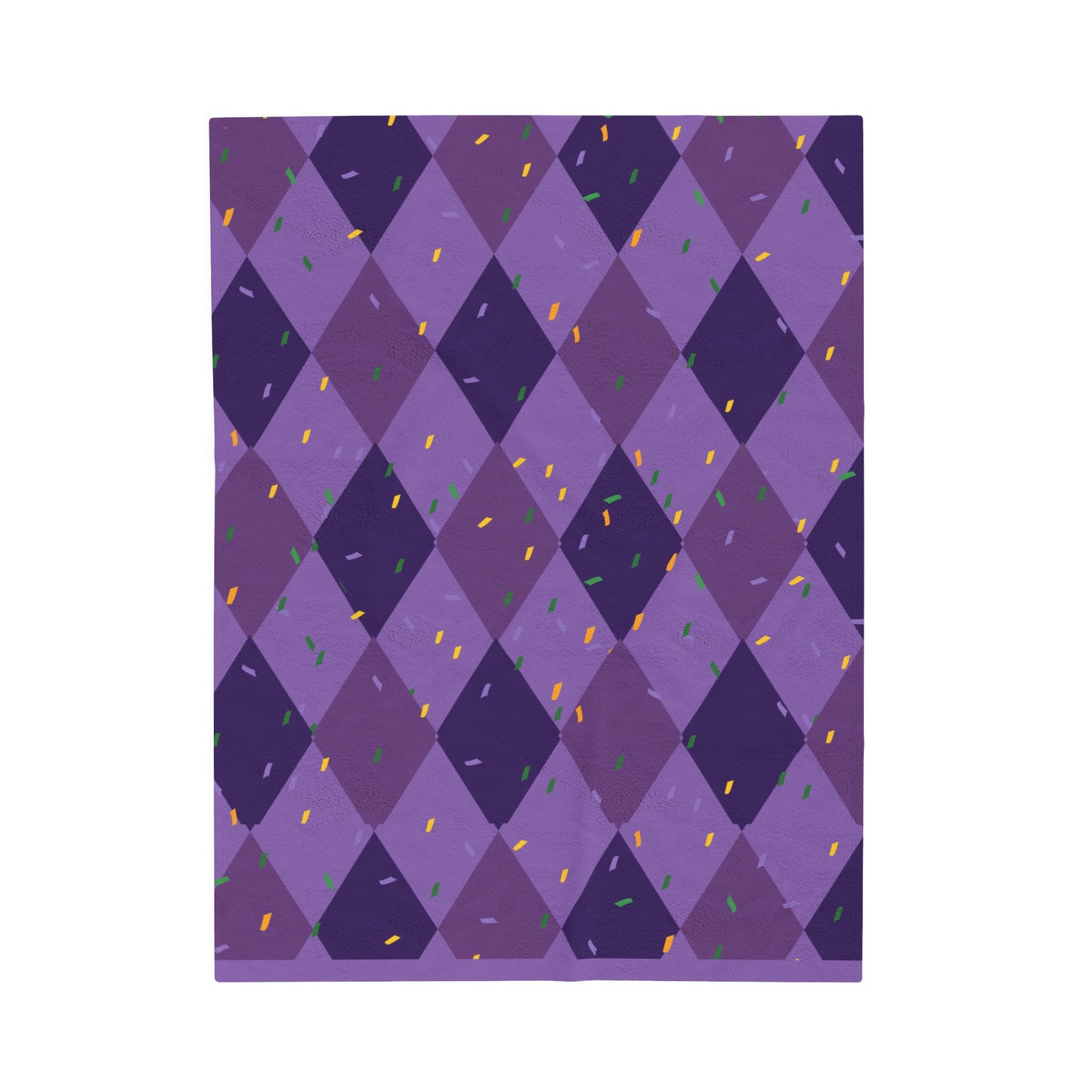 Mardi Gras Velveteen Plush Blanket