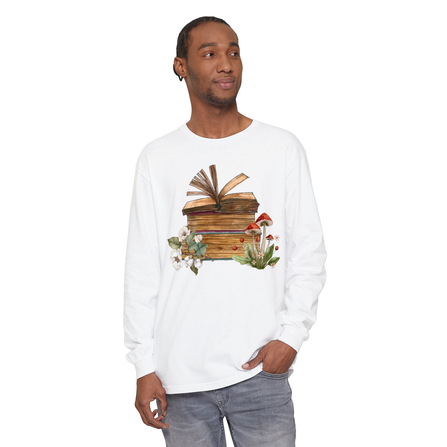 Vintage Books Unisex Garment-dyed Long Sleeve T-Shirt