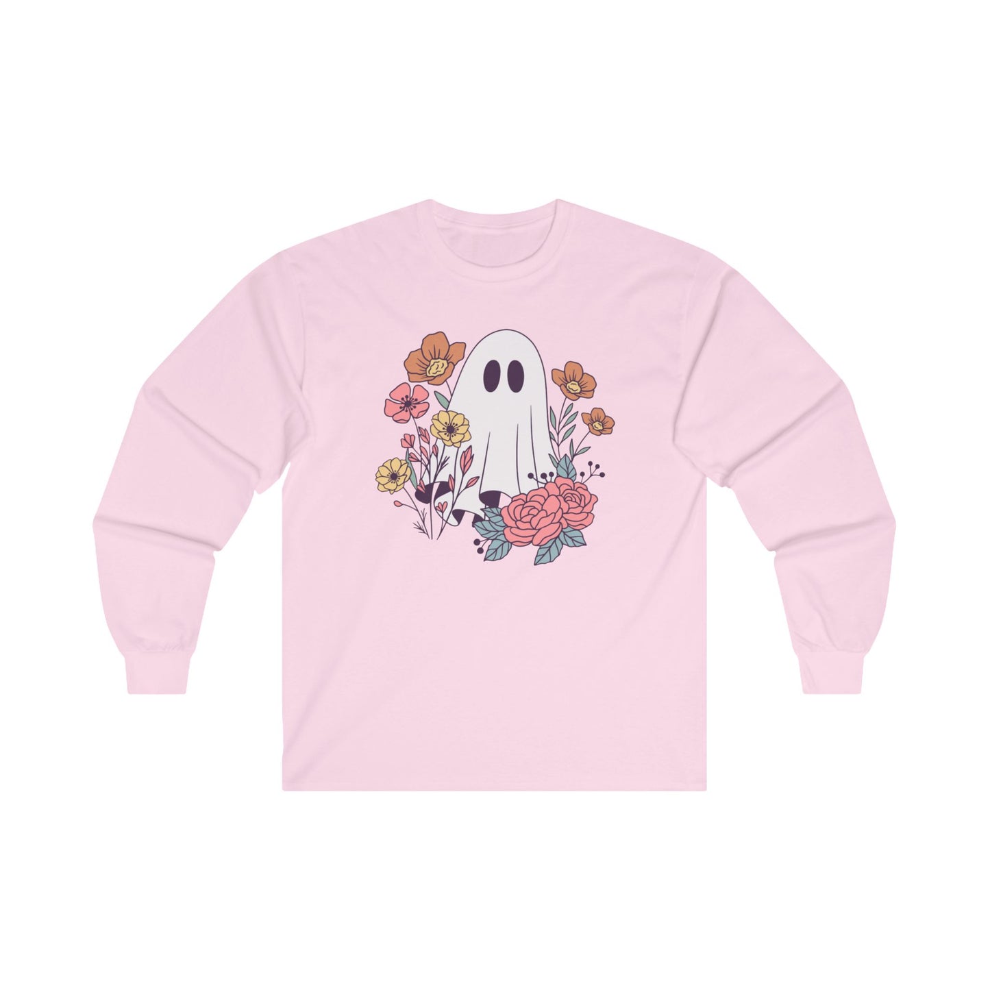 Boo Flowers Retro Unisex Ultra Cotton Long Sleeve Tee