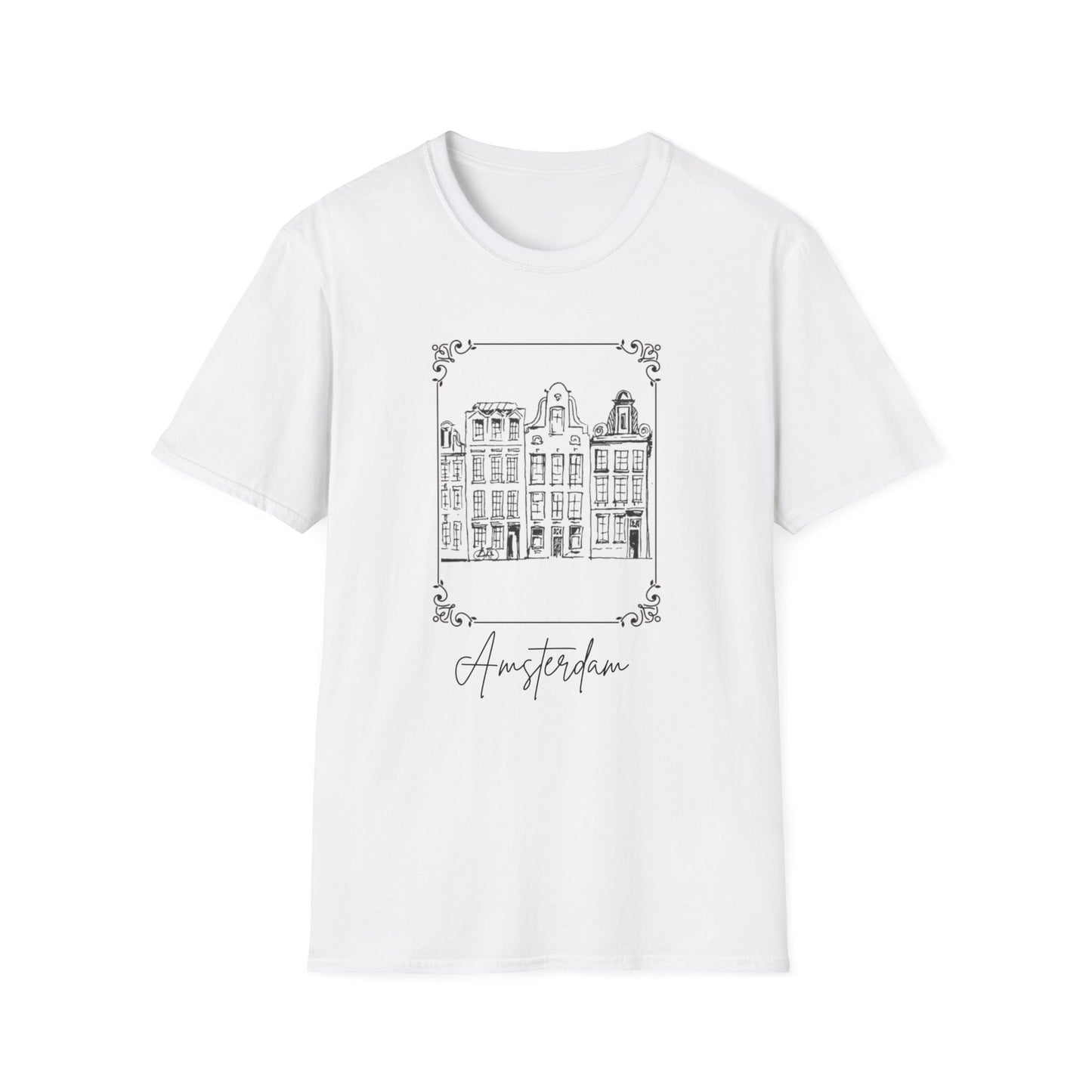 Amsterdam Ink Drawing Unisex Softstyle T-Shirt