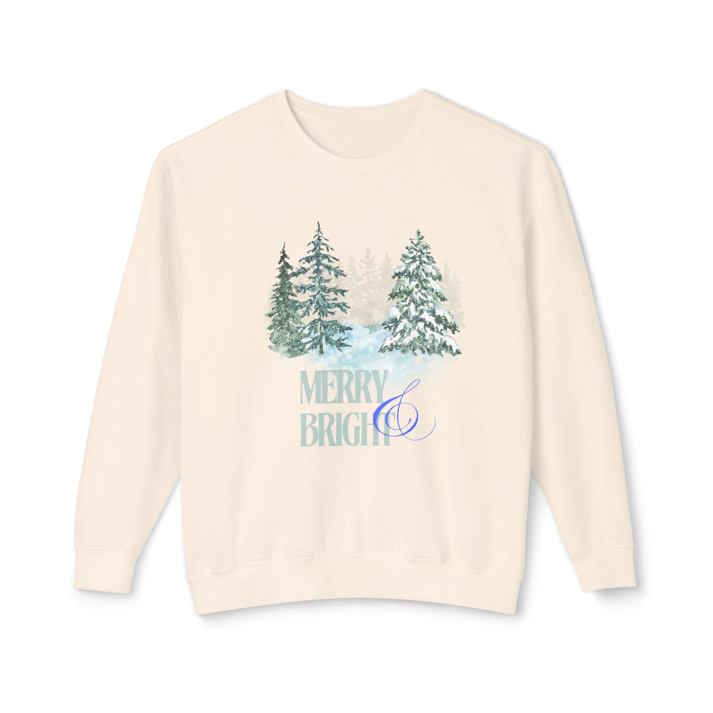 Merry & Bright Unisex Lightweight Crewneck Sweatshirt