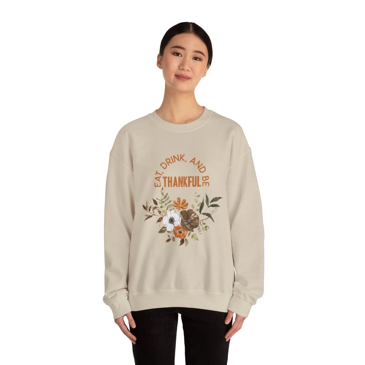 Eat Drink Thankful Unisex Heavy Blend™ Crewneck Sweatshirt