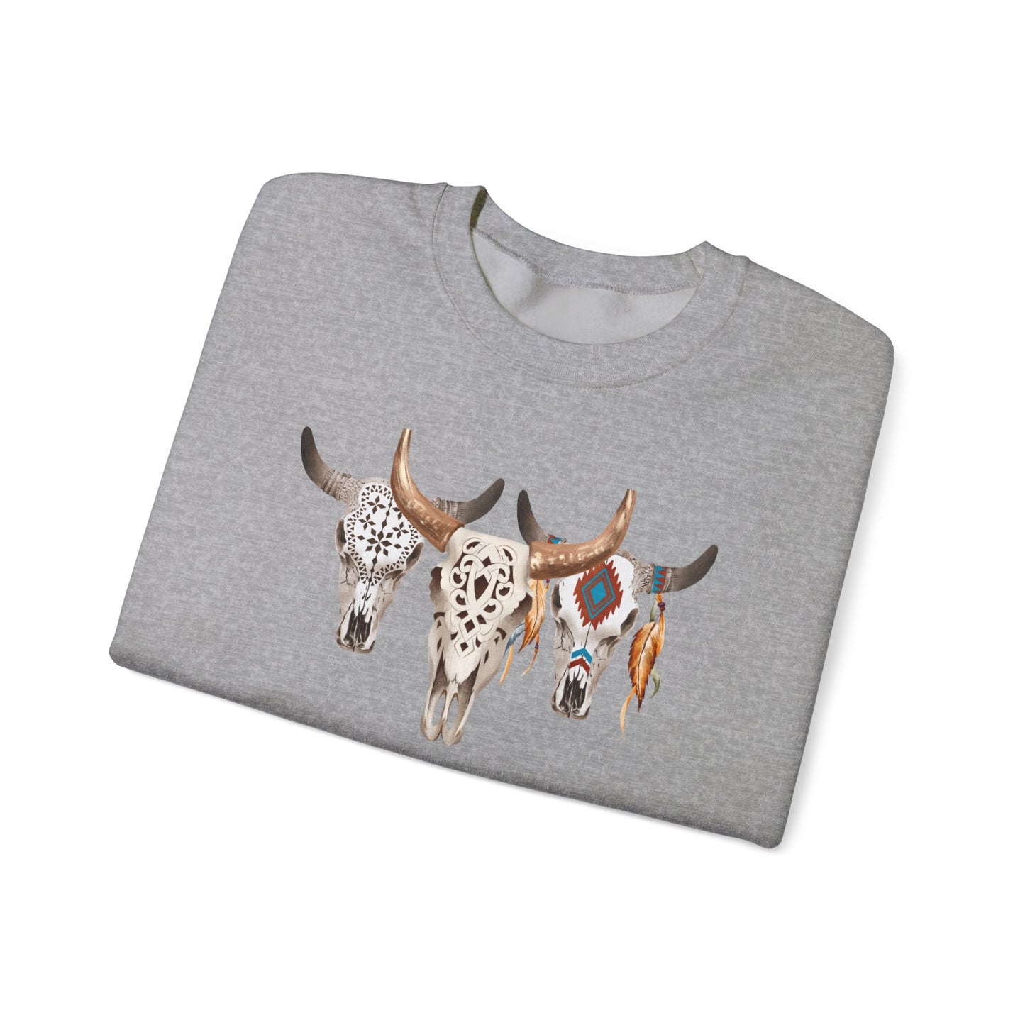 Bull Headed Trio Unisex Heavy Blend™ Crewneck Sweatshirt