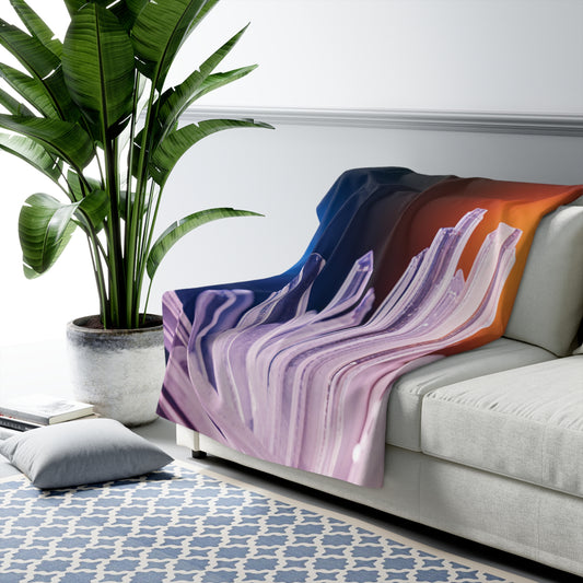 Crystal Lovers Selenite Sherpa Fleece Blanket