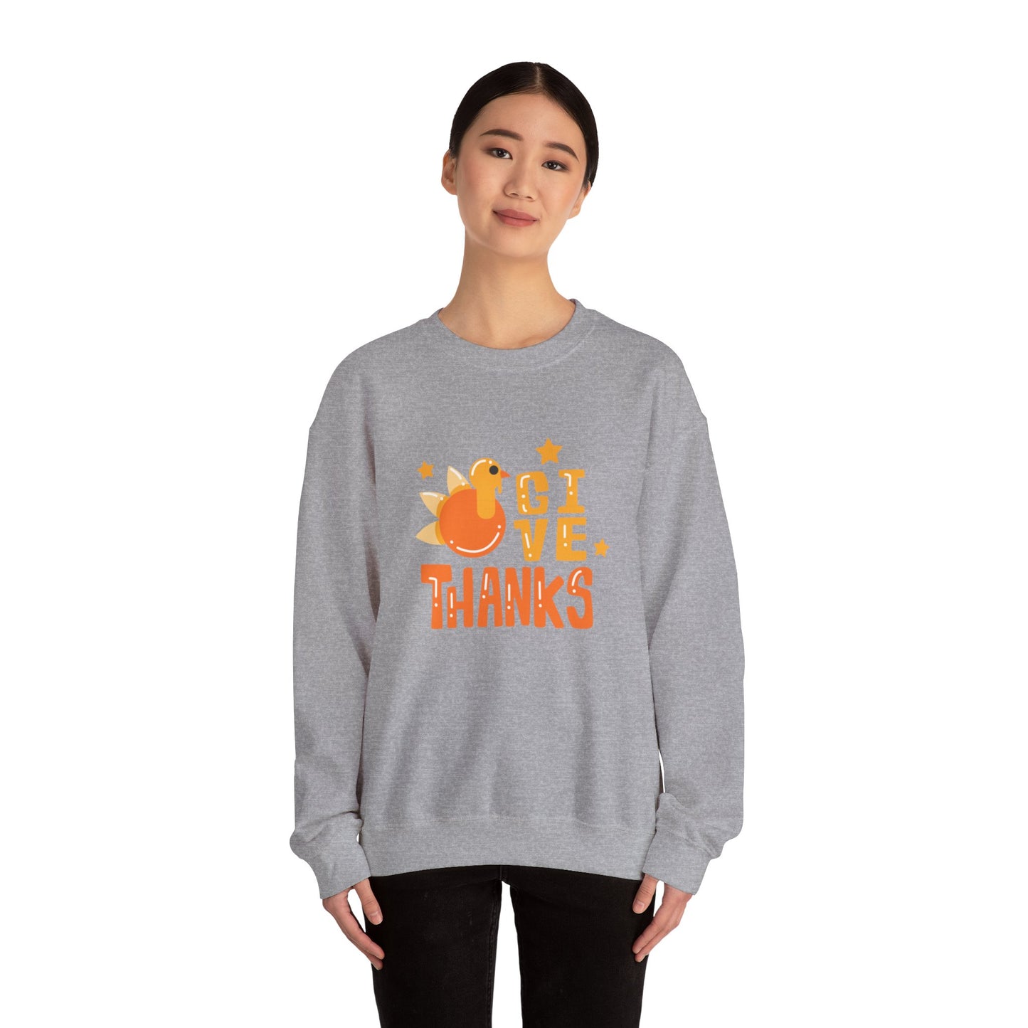 GIVE THANKS Unisex Heavy Blend™ Crewneck Sweatshirt