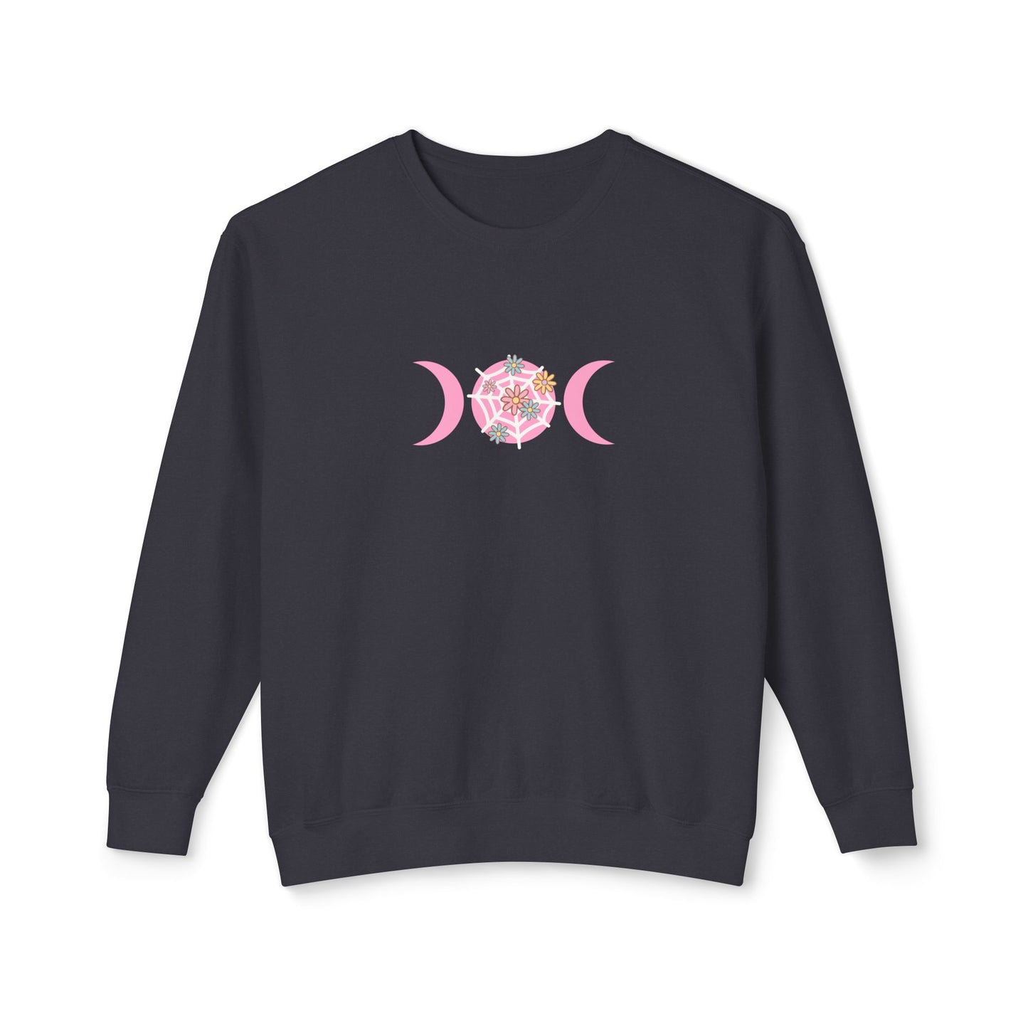 Triple Moon Vibes Unisex Lightweight Crewneck Sweatshirt