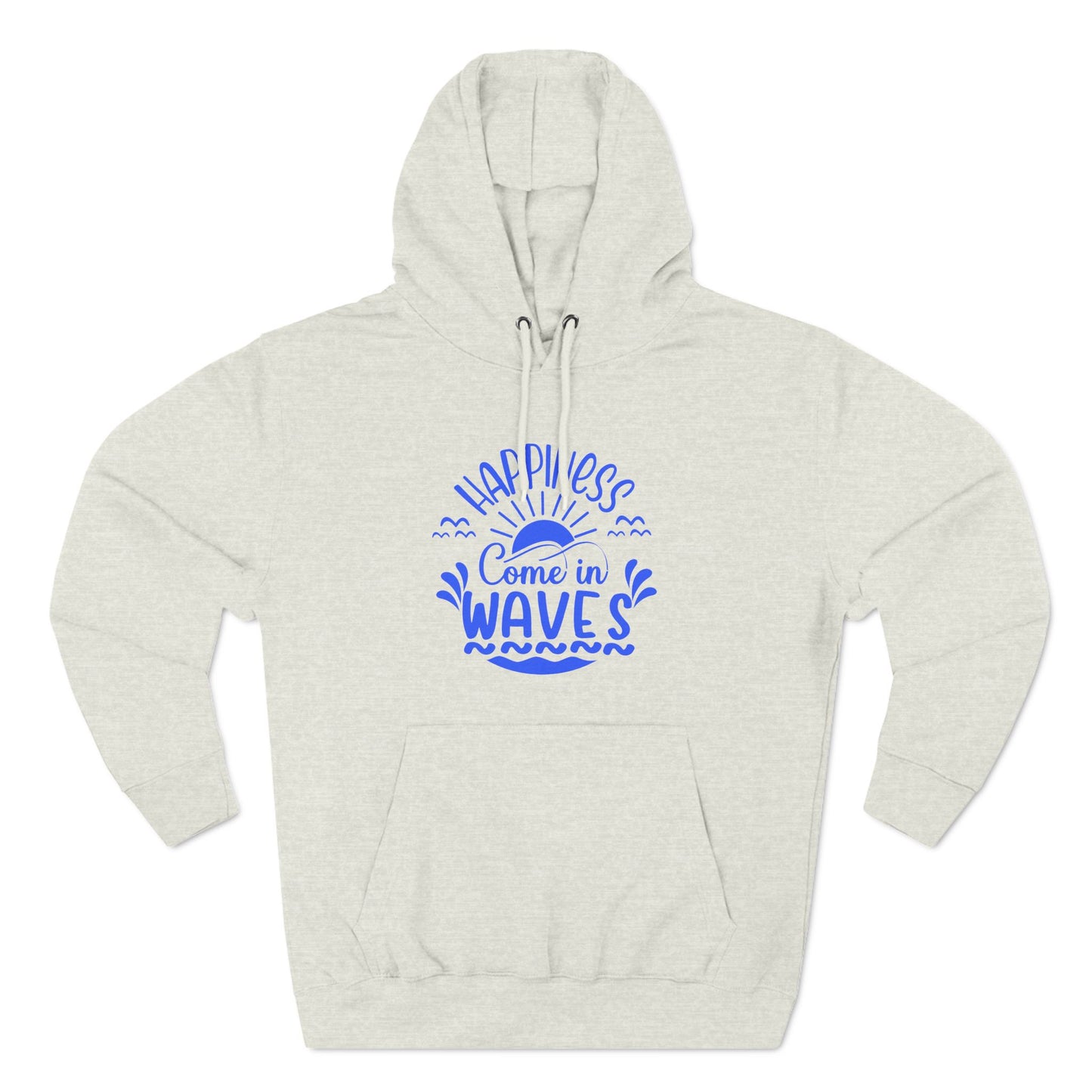 Happiness Waves Three-Panel Fleece Hoodie