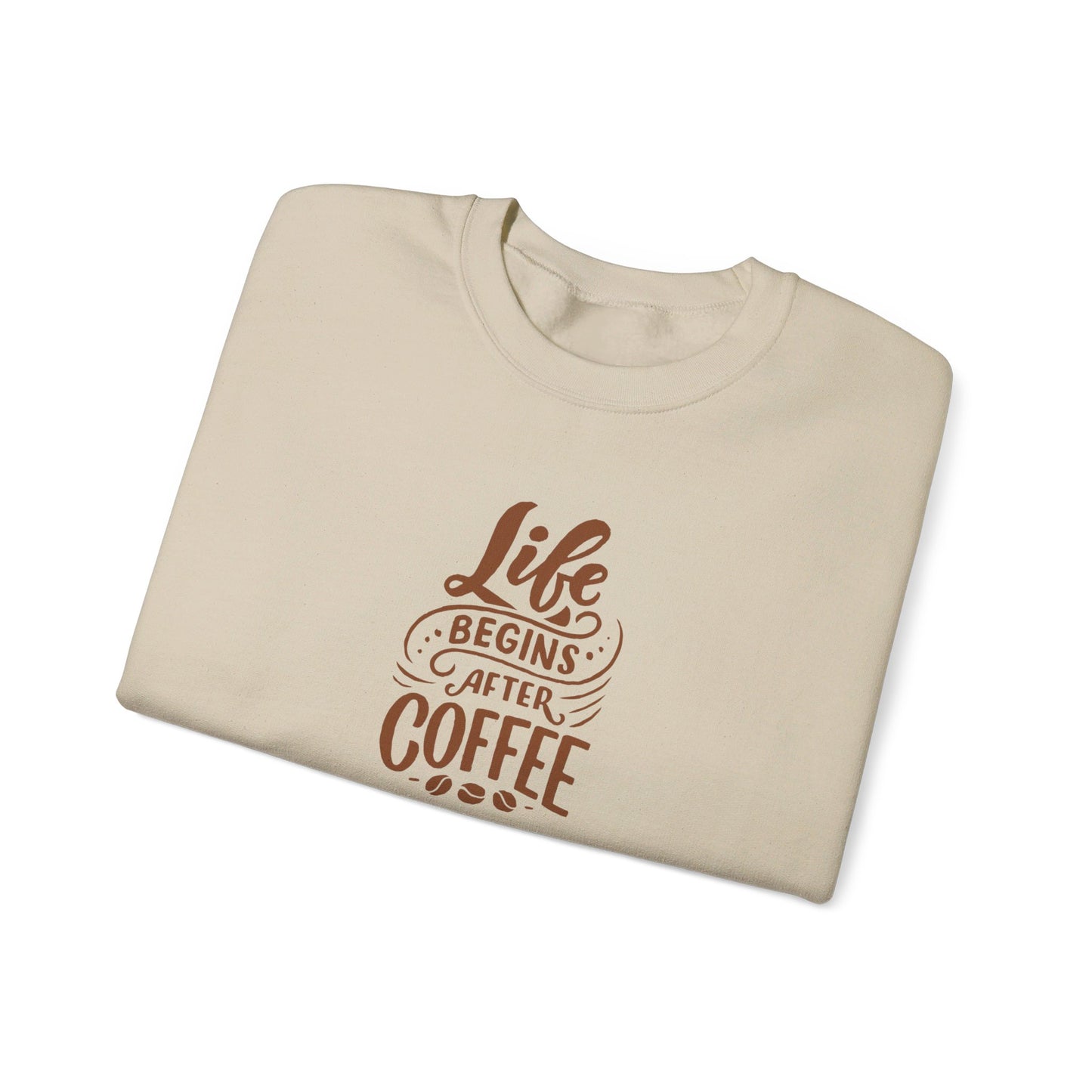 Life Begins After Coffee Unisex Heavy Blend™ Crewneck Sweatshirt