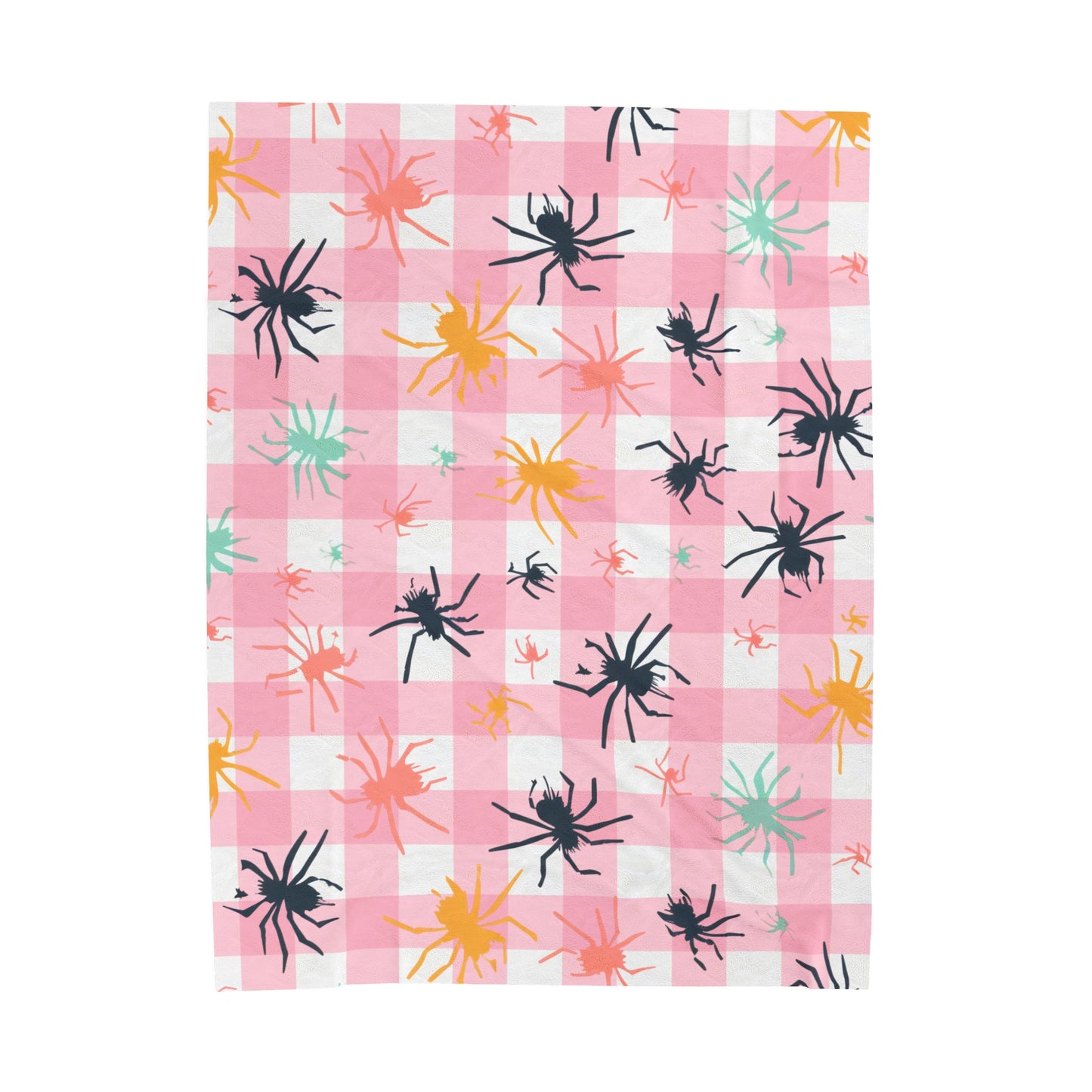 Plaid Spiders Velveteen Plush Blanket