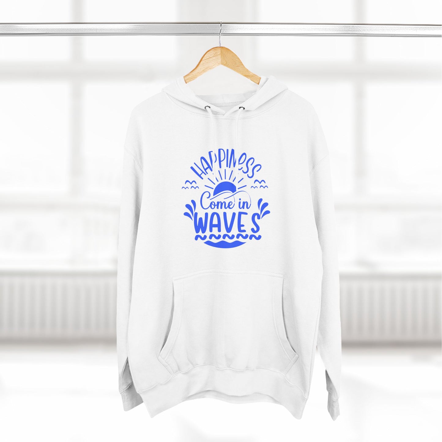 Happiness Waves Three-Panel Fleece Hoodie