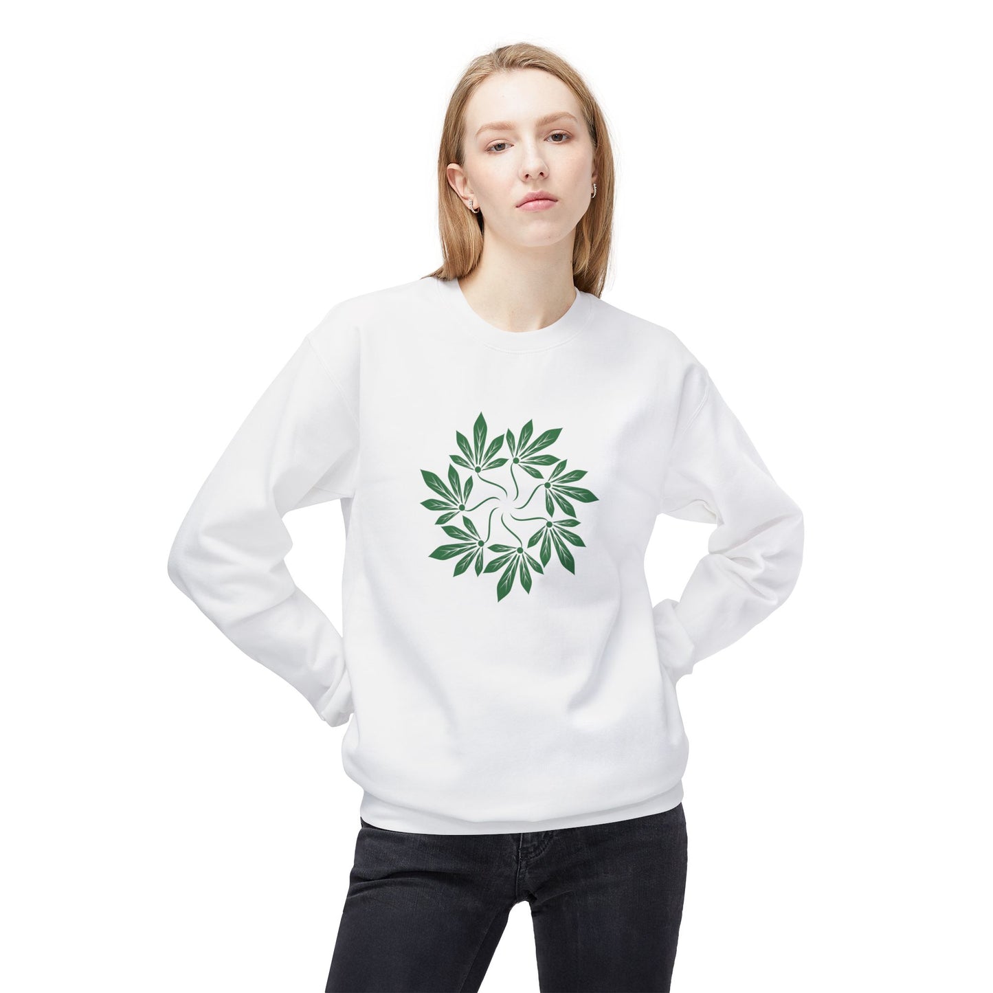 Greenery Unisex Midweight Softstyle Fleece Crewneck Sweatshirt