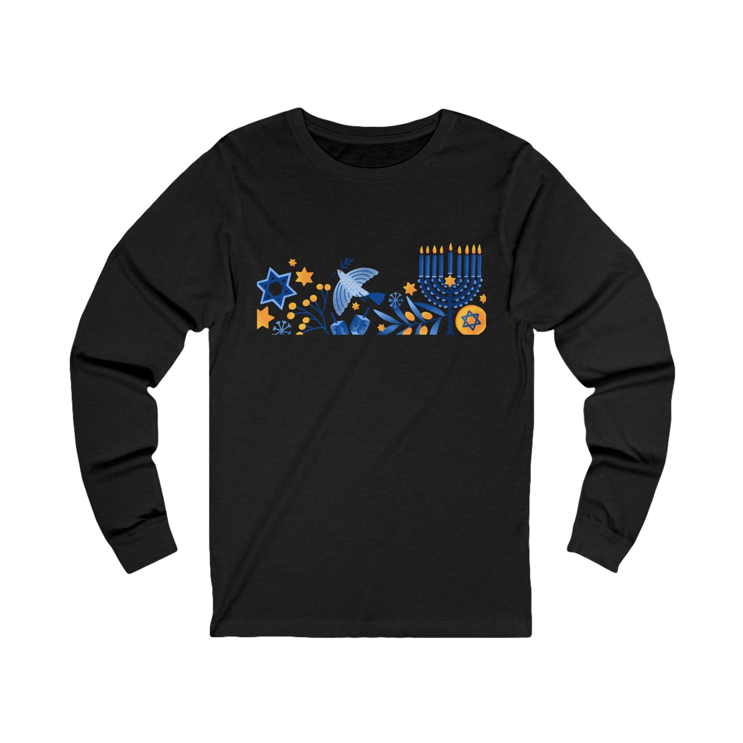 Celebrate Hanukkah Unisex Jersey Long Sleeve Tee