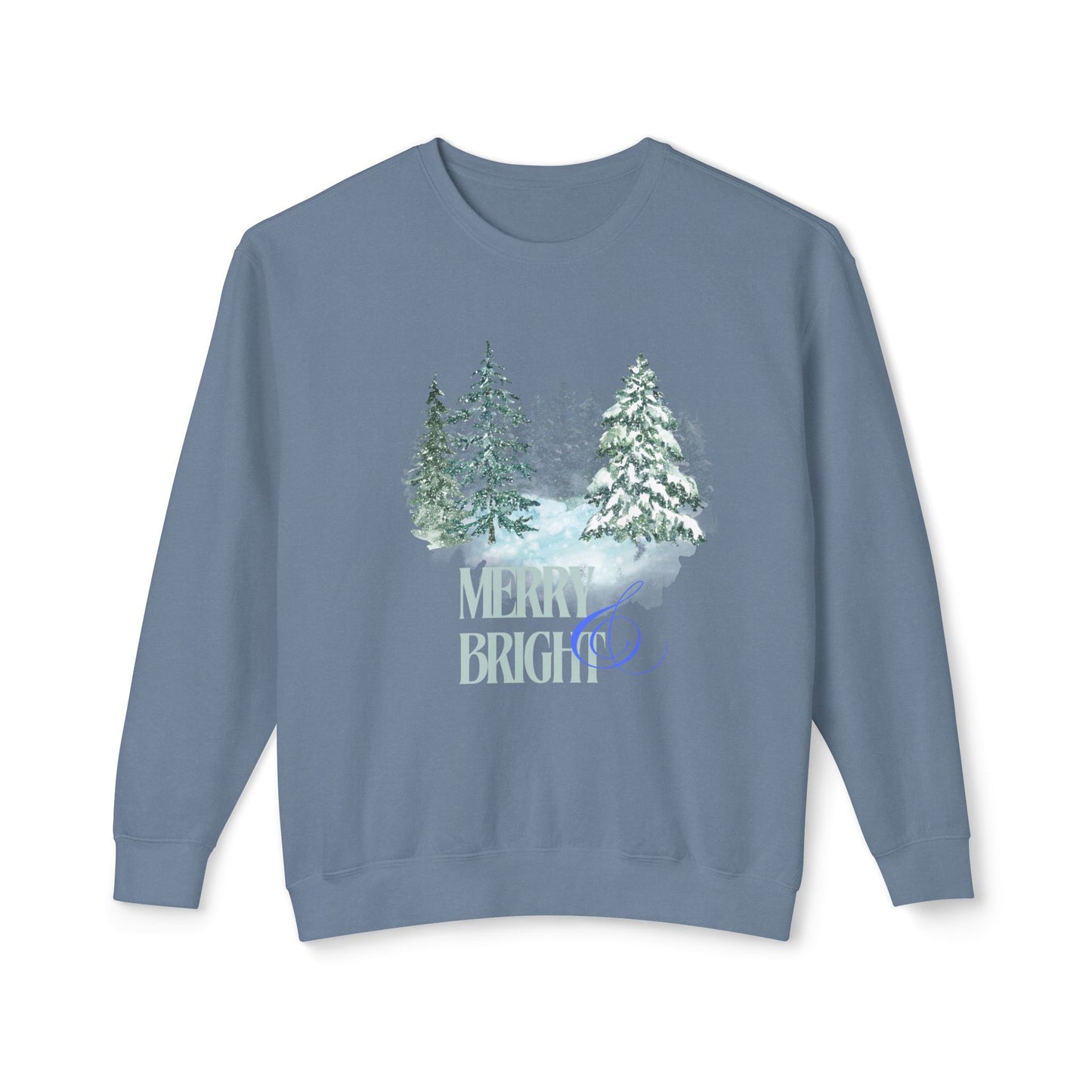 Merry & Bright Unisex Lightweight Crewneck Sweatshirt