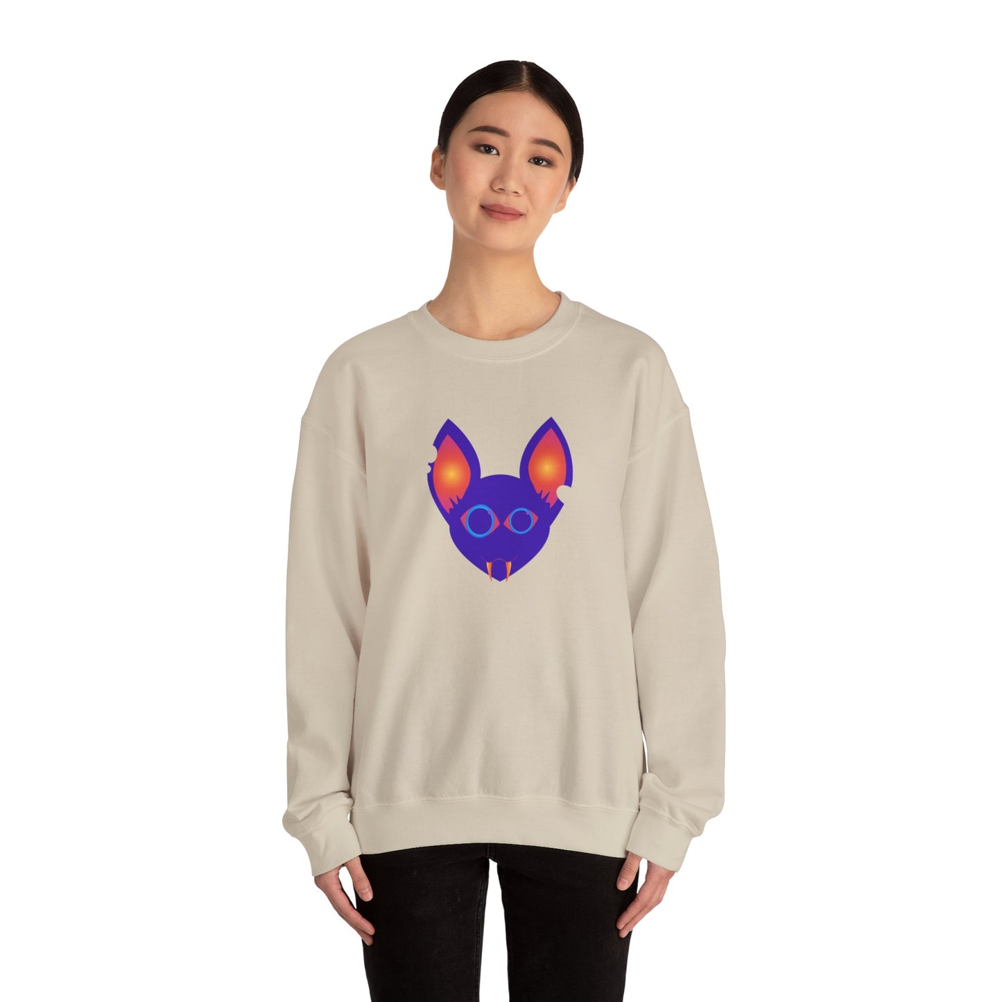 Purple Kitty Unisex Heavy Blend™ Crewneck Sweatshirt