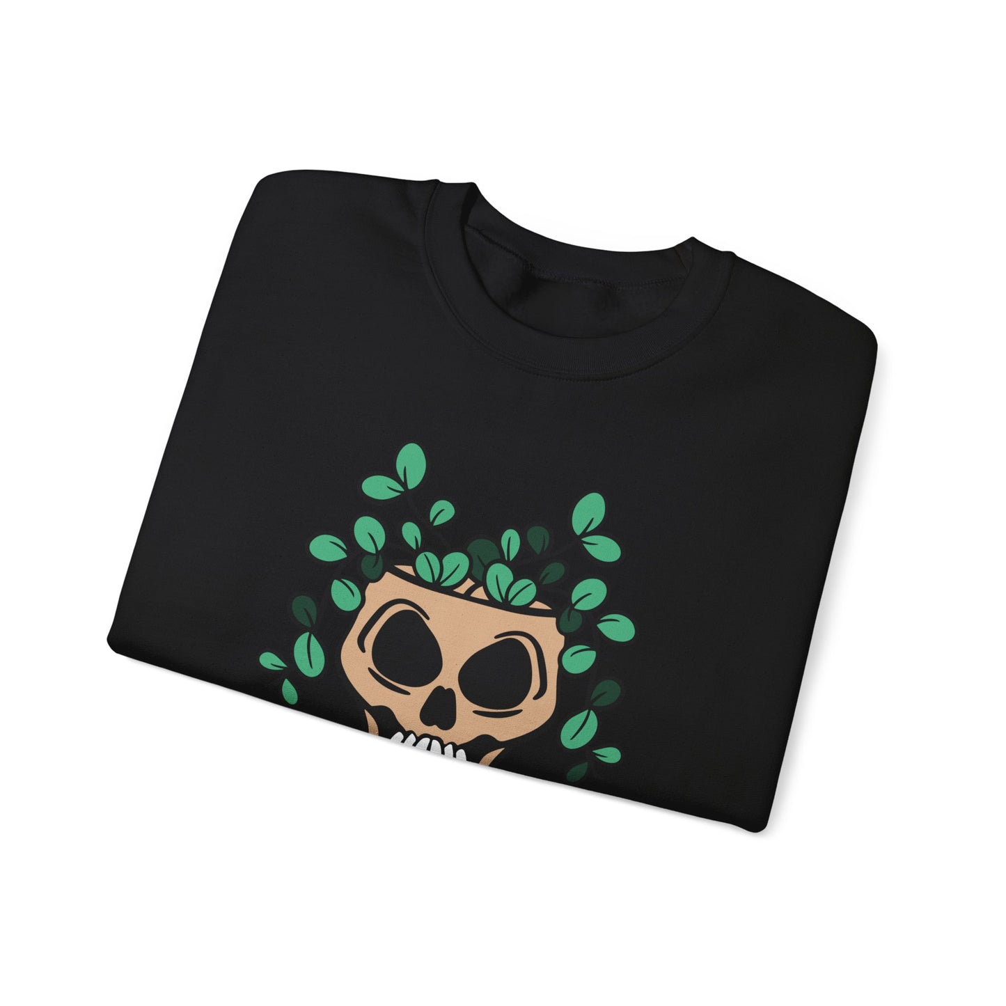 Crazy Plant Lady Skull Unisex Heavy Blend™ Crewneck Sweatshirt