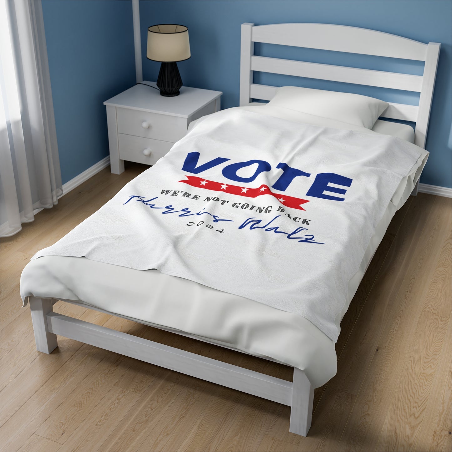 Vote 2024 Velveteen Plush Blanket